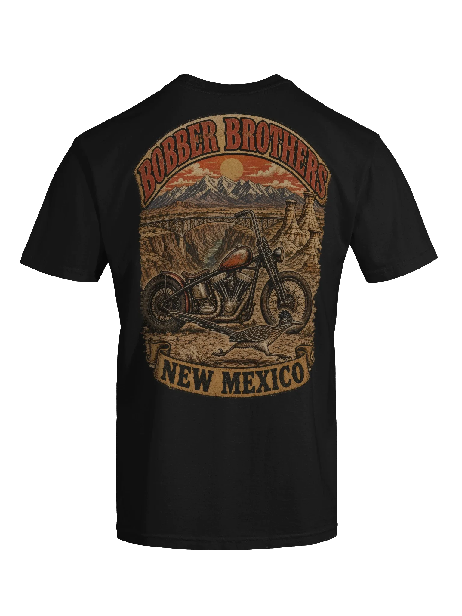 New Mexico motorcycle t-shirt design by Bobber Brothers