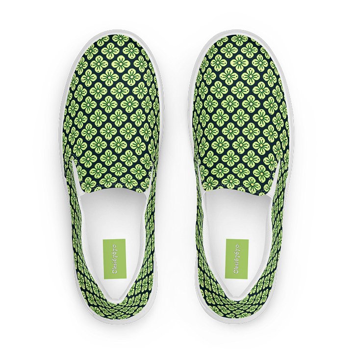 Symmetric Clover Green Slip-Ons product image (1)