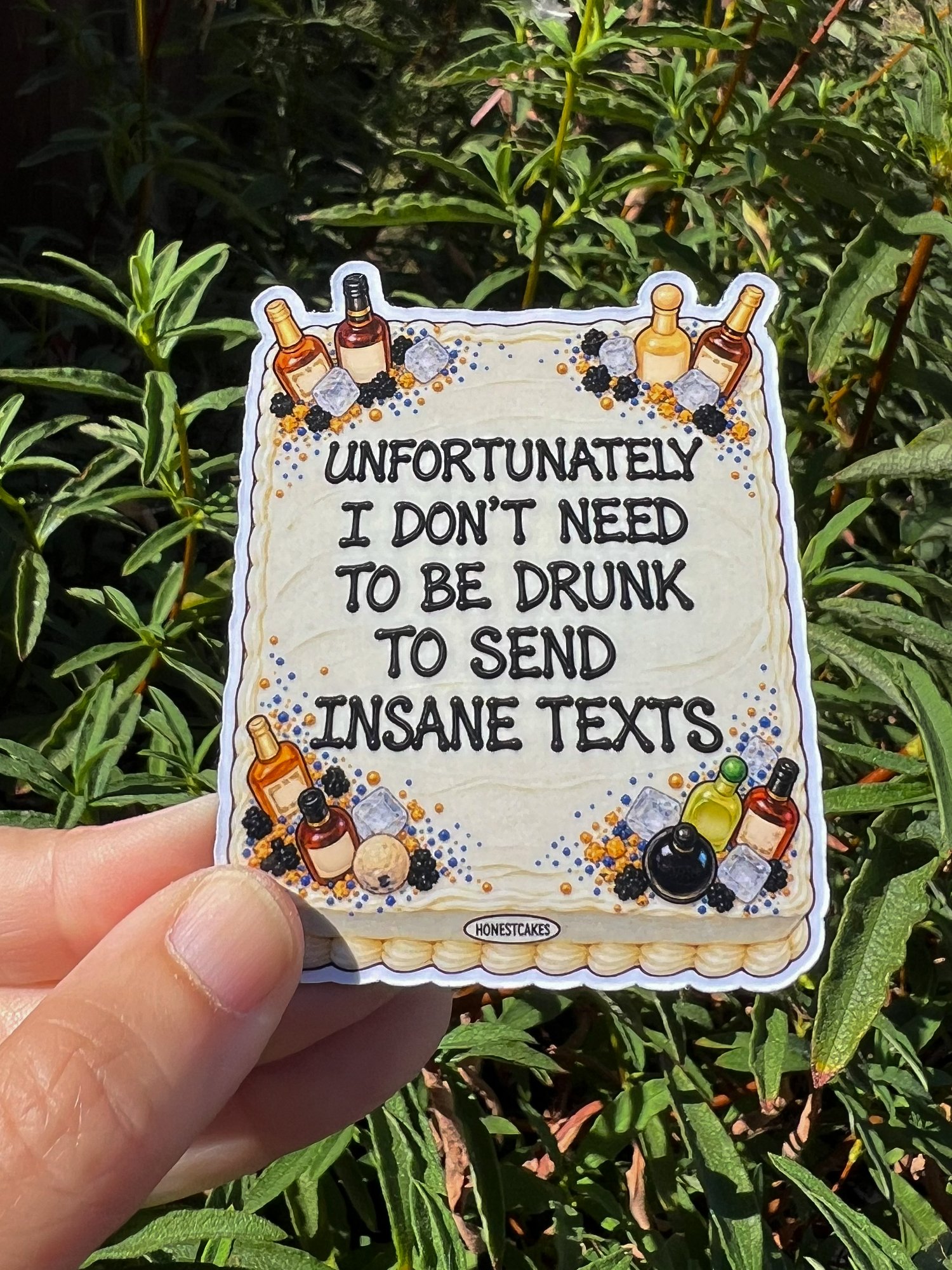 FRIDGE MAGNET: Unfortunately I Don't Need To Be Drunk To Send Insane Texts - FREE SHIPPING product image (2)