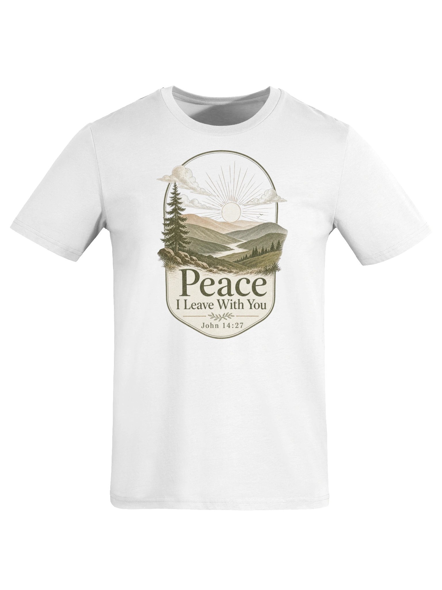 John 14:27 Peace I Leave with You Christian Organic Cotton T-shirt product image (10)