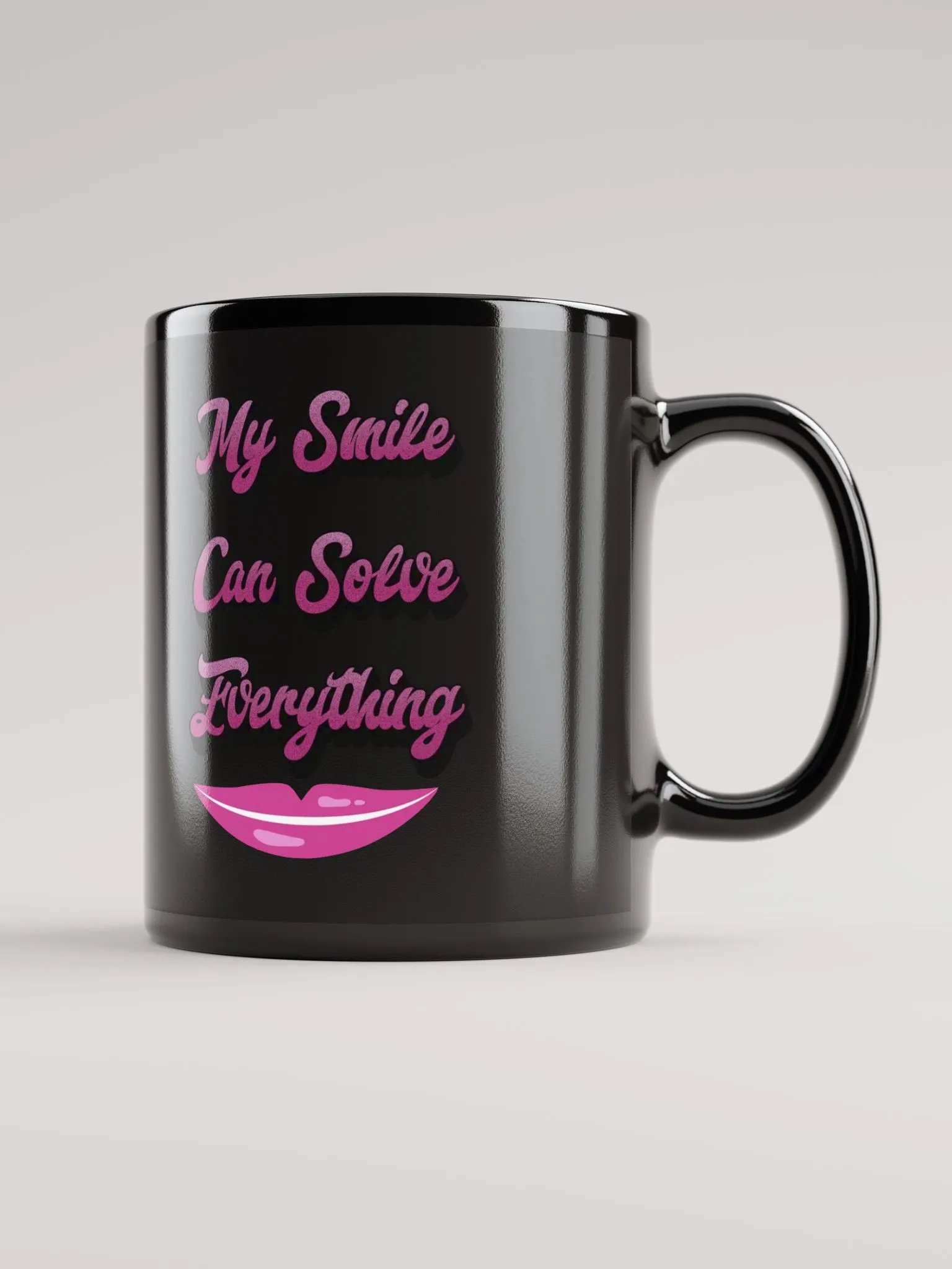 My Smile Can Solve Everything Black Mug product image (1)