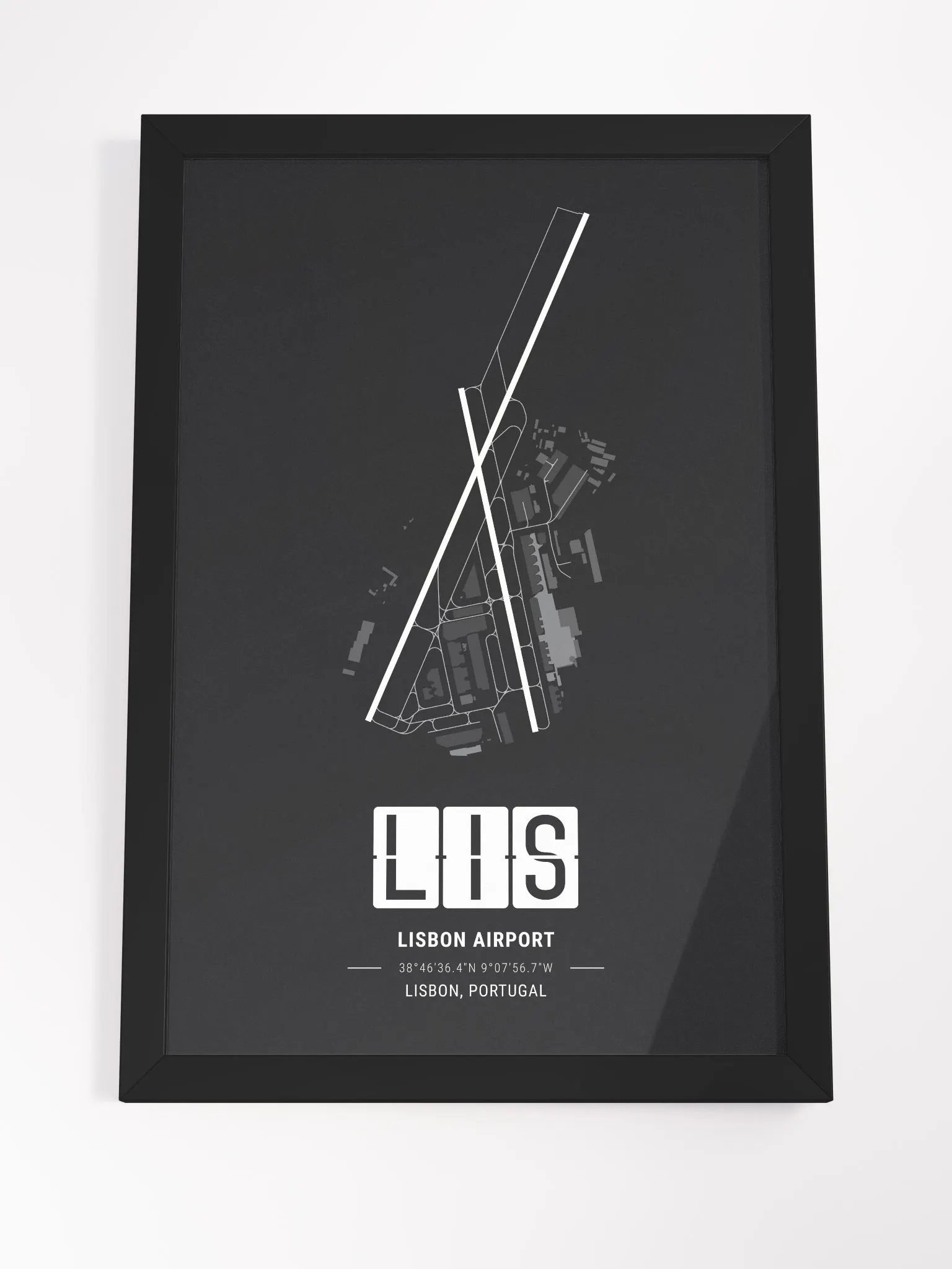 Framed Airport LIS Premium Map On Matt Paper product image (4)