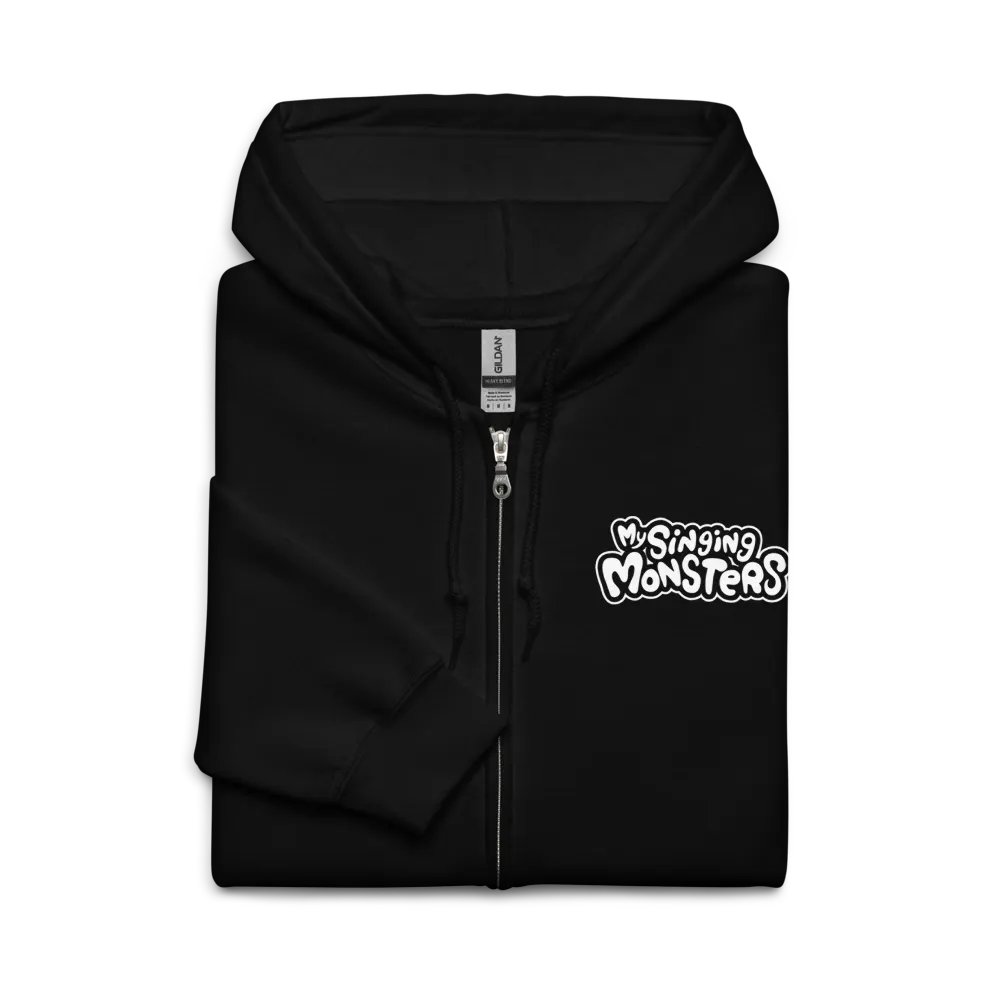 My Singing Monsters Single Color Logo (White on Dark) Zip-up Hoodie product image (3)