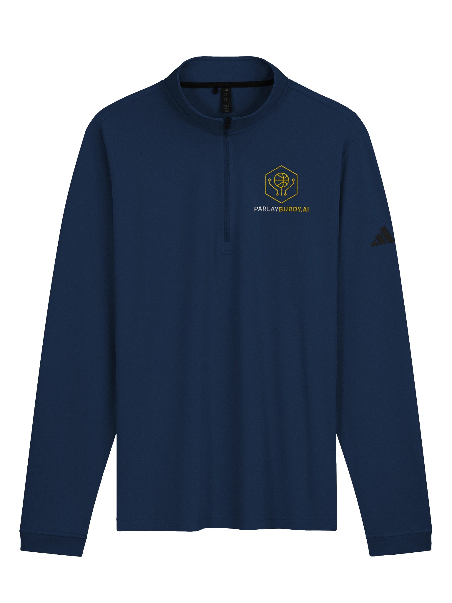Addidas ParlayBuddy.ai Quarter-Zip Black/Navy/Grey product image (1)