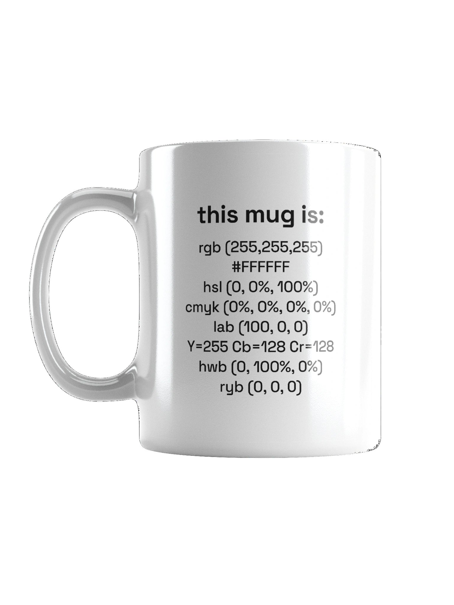 #FFFFFF Mug product image (2)