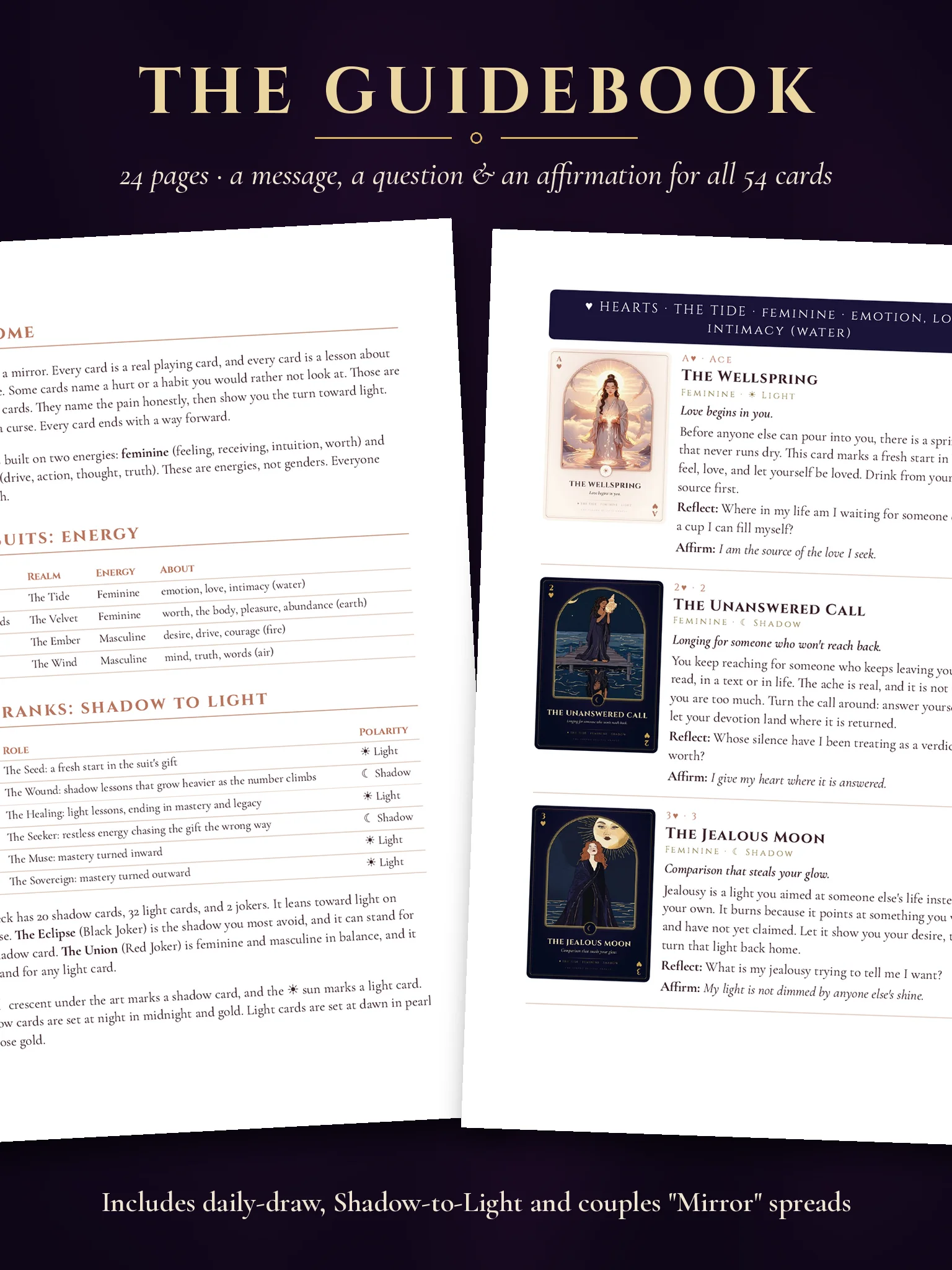 The Velvet Eclipse Oracle: Printable 54-Card Deck + Guidebook (Digital Download) product image (4)