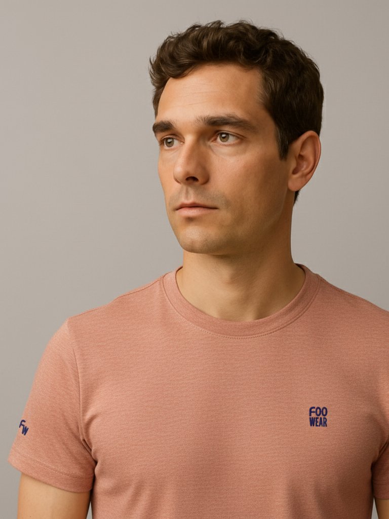 Embroidered Monogram T-Shirt in Mauve Red with Backprint product image (8)