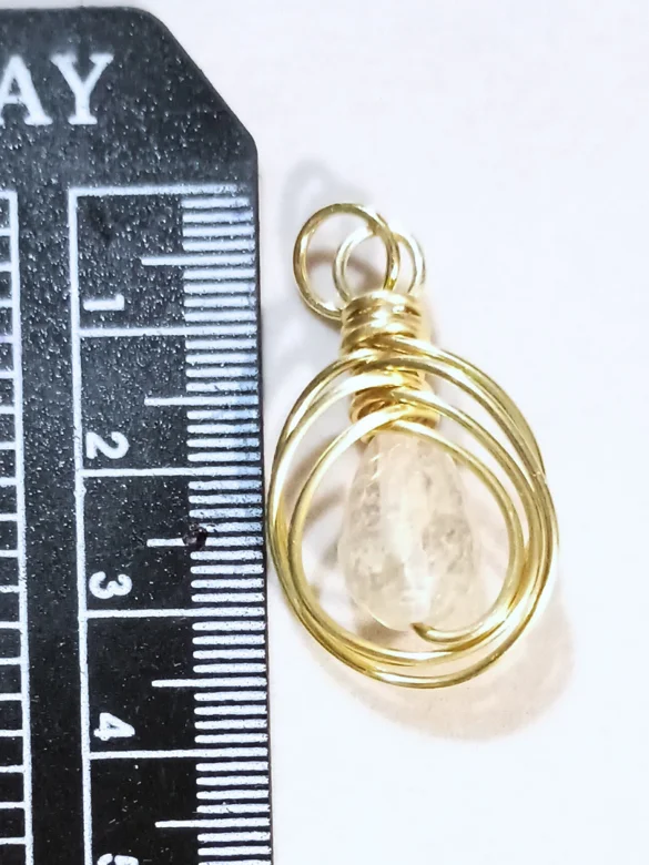 Glow-Up Energy! Citrine Pendant & Earrings | Gold-Tone Set | "Champagne & Lies" product image (6)