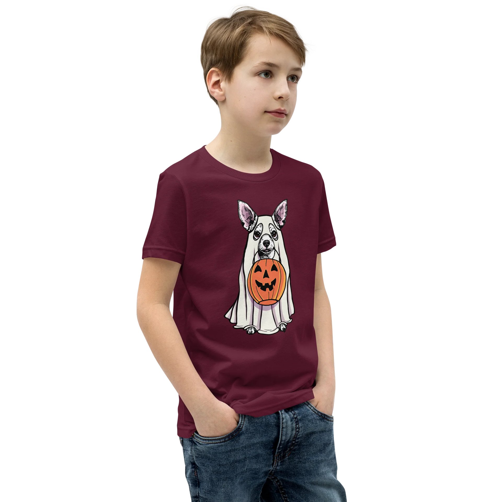 Halloween Chihuahua(White) Youth T-Shirt product image (2)