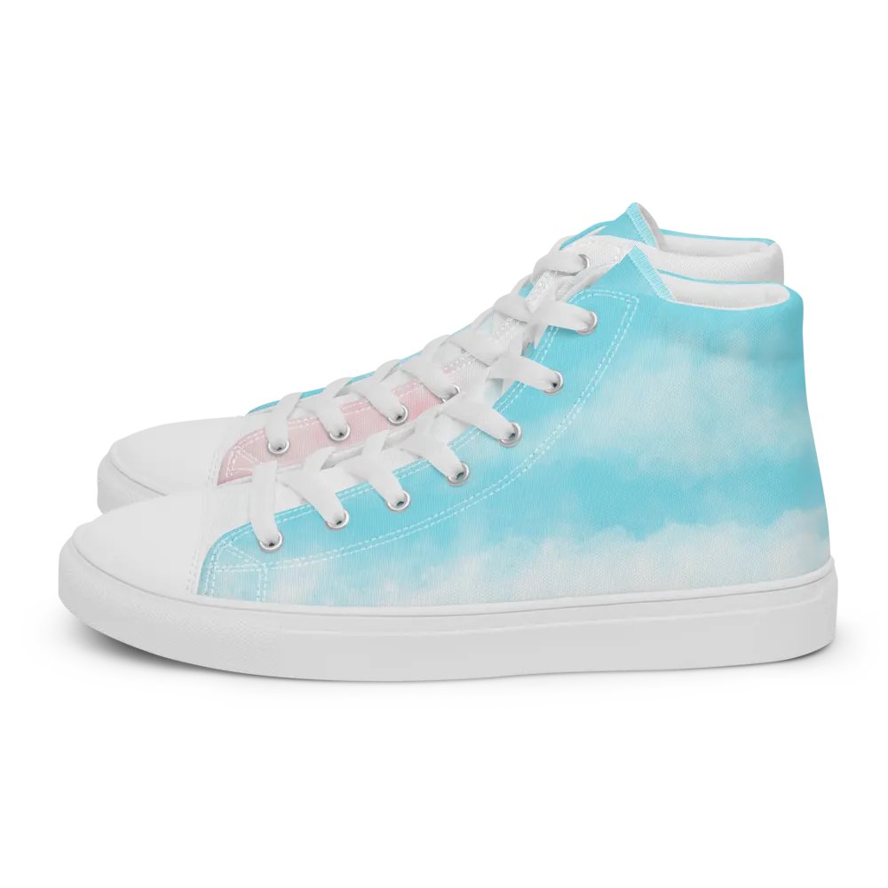 Woman's High-Top Sneakers (Cloudy Skies) product image (1)