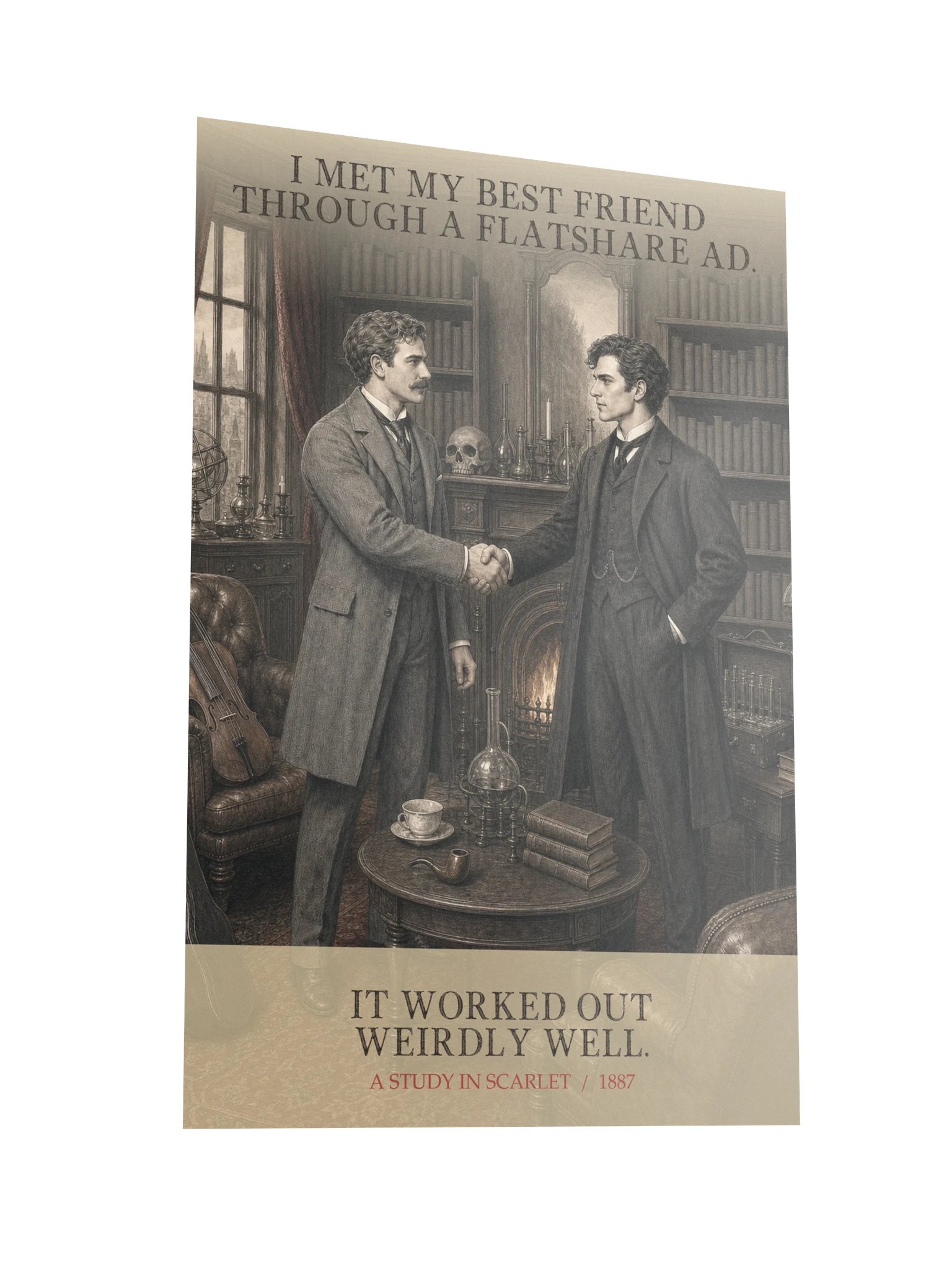 Met Best Friend Through Flatshare Ad Worked -- A Study in Scarlet Art Print product image (10)