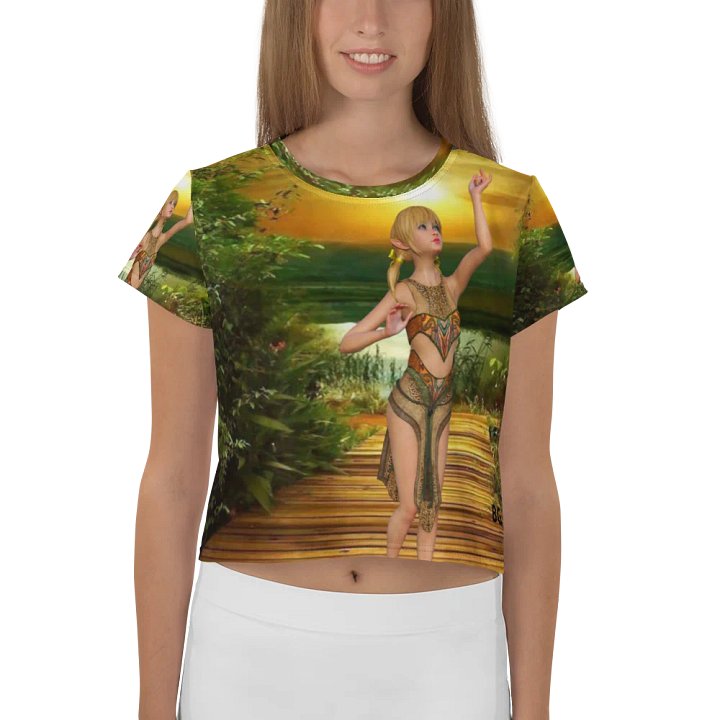 'Elven Stories - The Night of Your Return' All-Over Crop Tee product image (1)