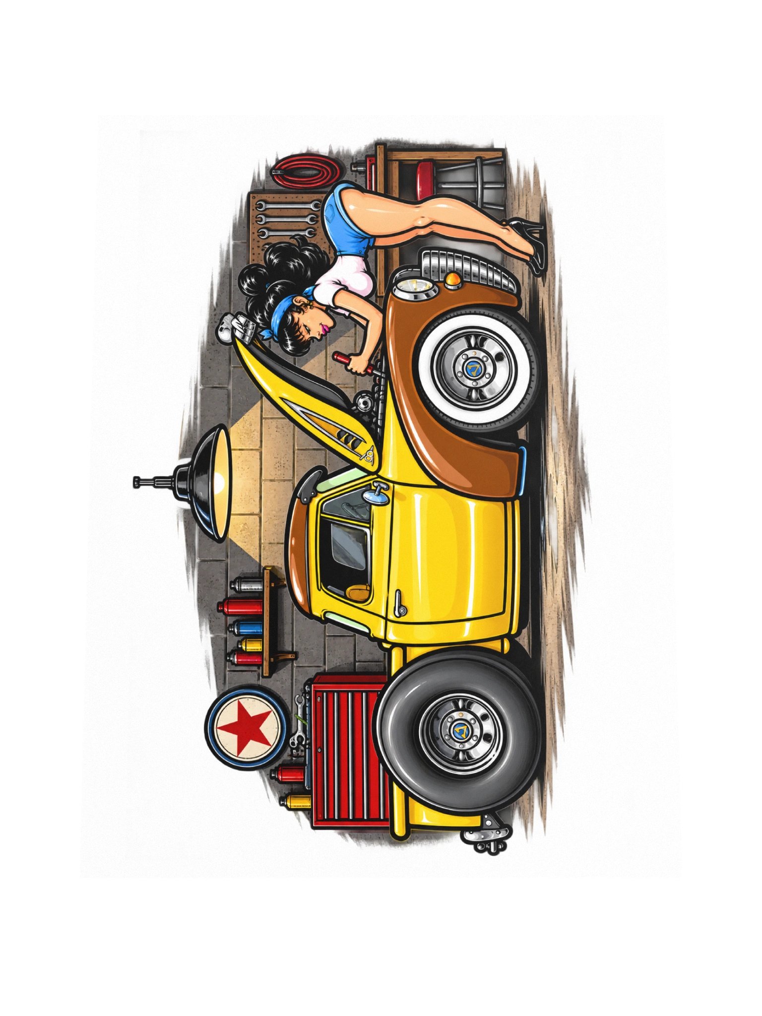 Hot Rod Garage Pin-Up Poster product image (4)