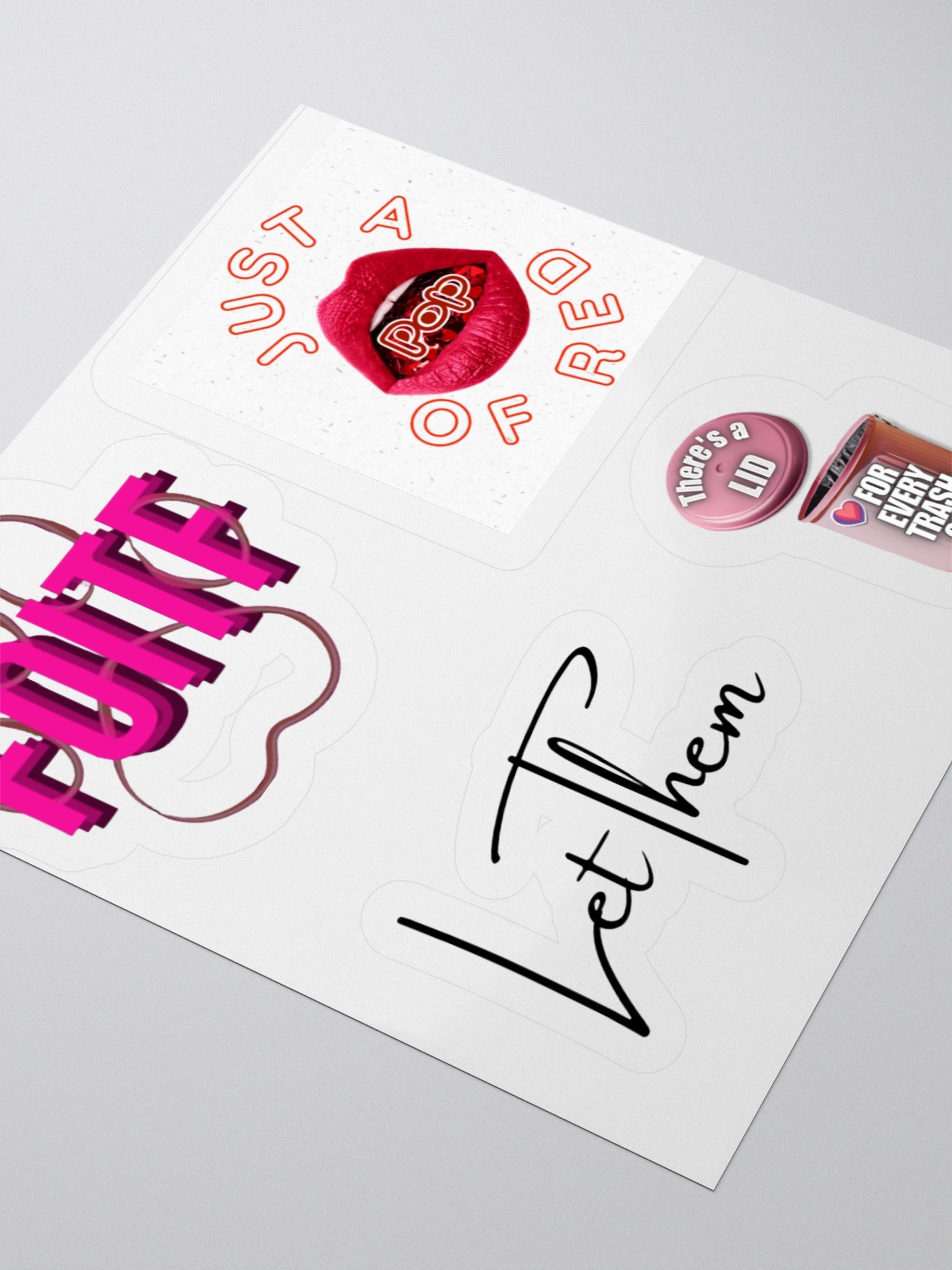 Let Them/FOITF/Red/Lid Sticker Sheet product image (11)