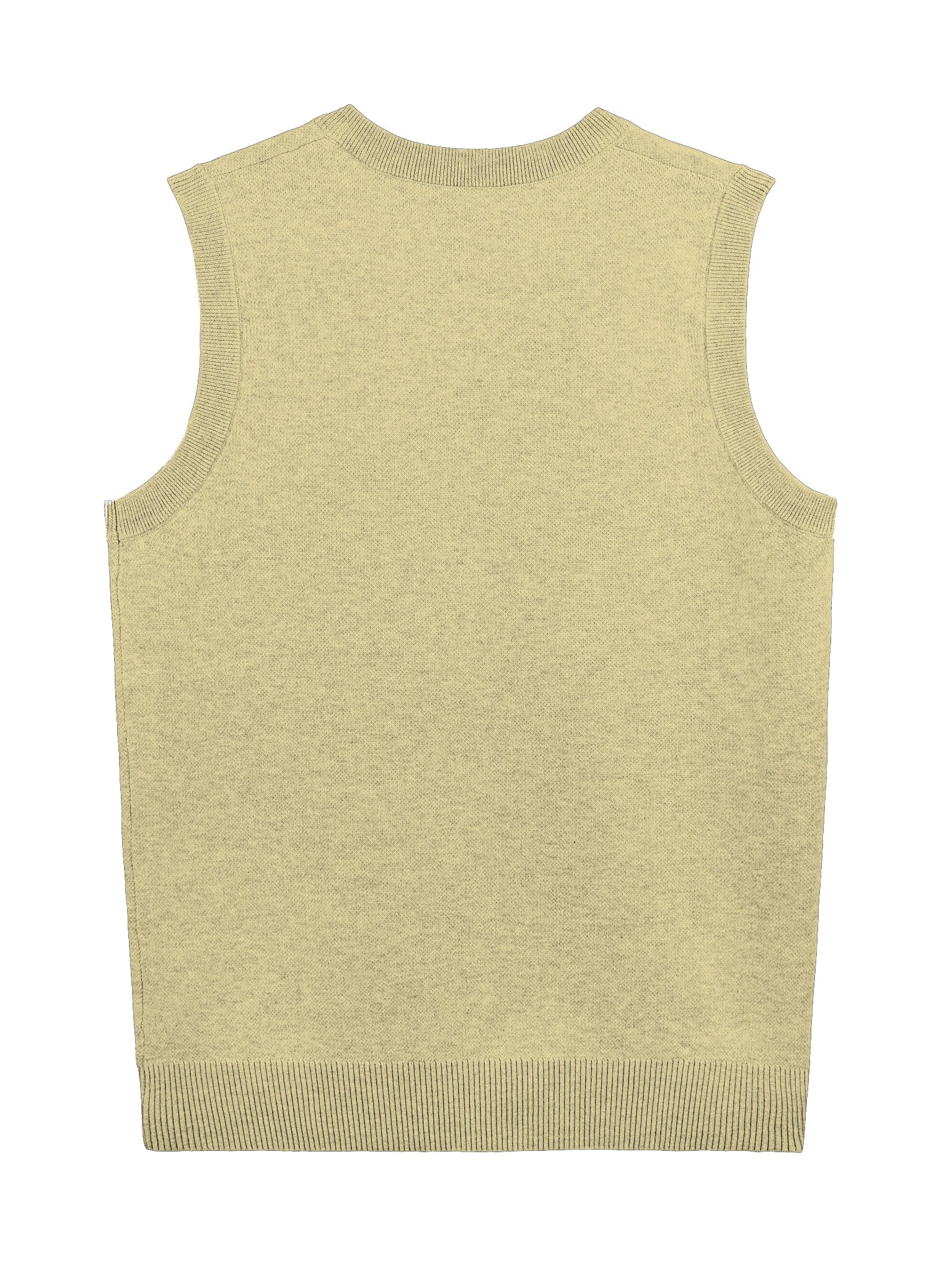 Yellow Knitted V-Neck Vest product image (3)