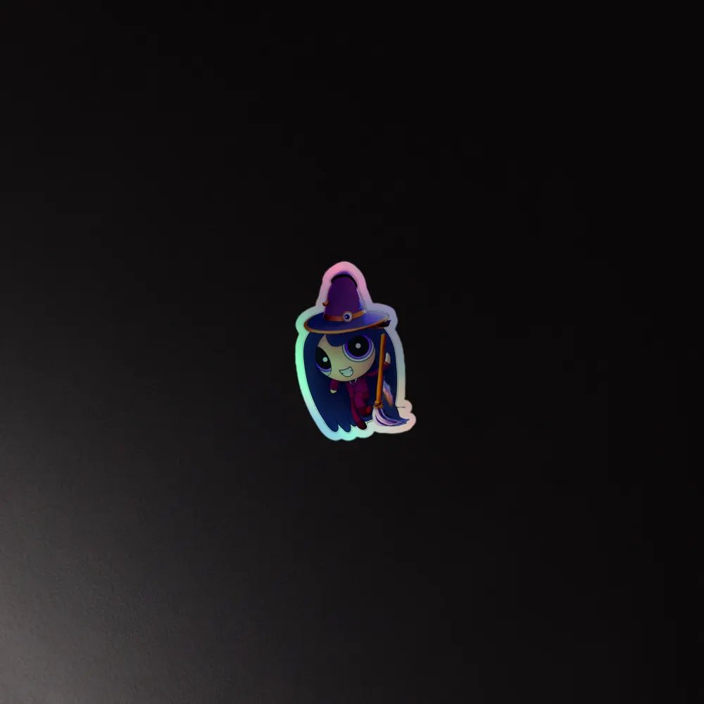 Witchy holographic sticker product image (2)