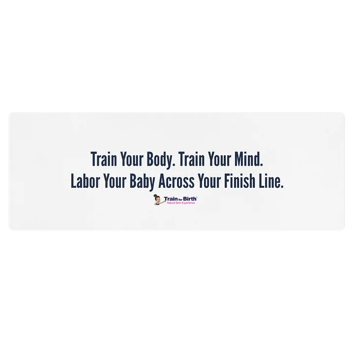 Train for Birth® White/Navy Yoga Mat product image (1)