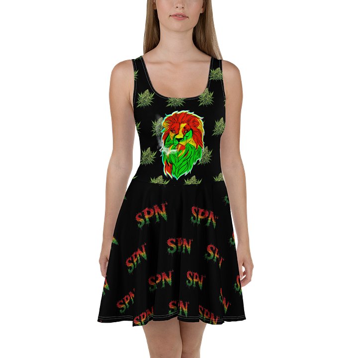 Reggae Lioness All-Over Print Skater Dress product image (2)