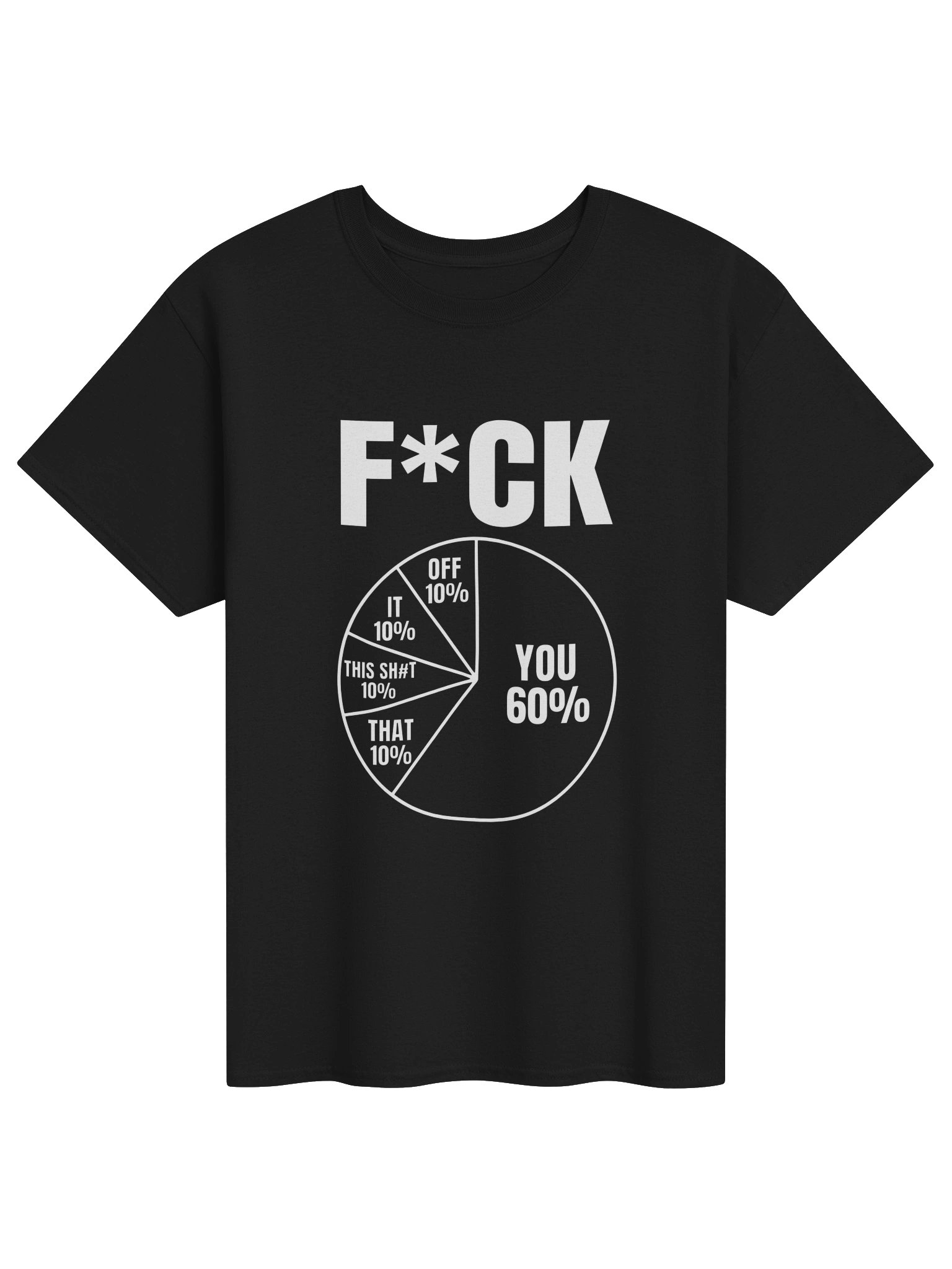 Sarcastic Word Pie Chart Funny Graphic T-Shirt product image (1)