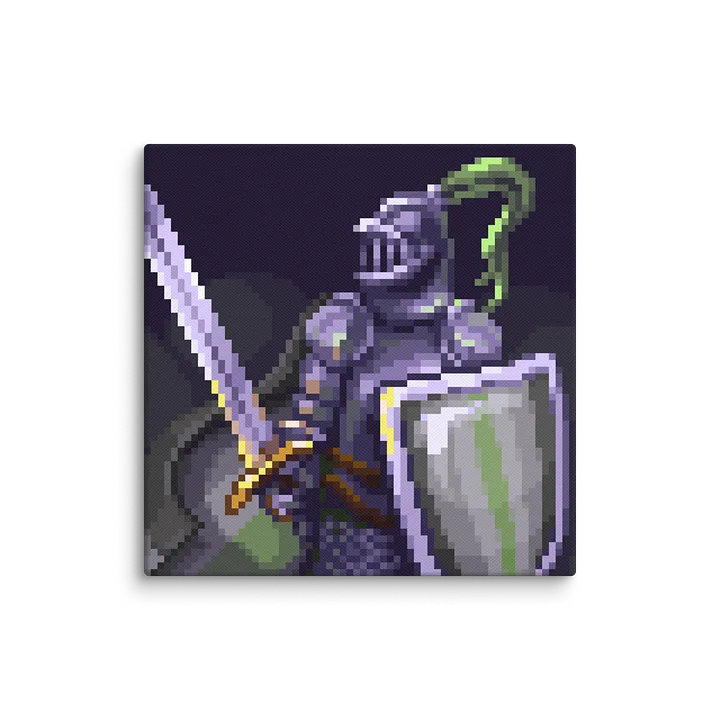Agender Knight Pixel Art Canvas Print product image (1)