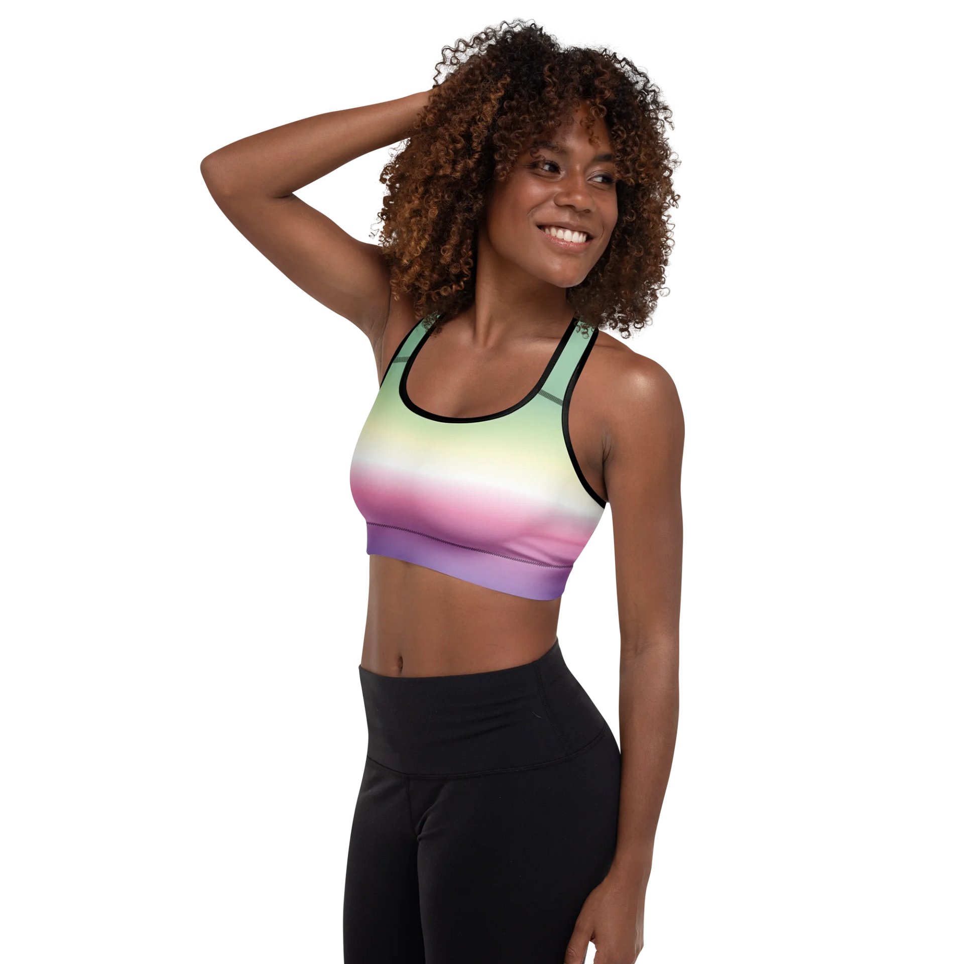 Genderfae Pride Gradient Padded Sports Bra product image (5)