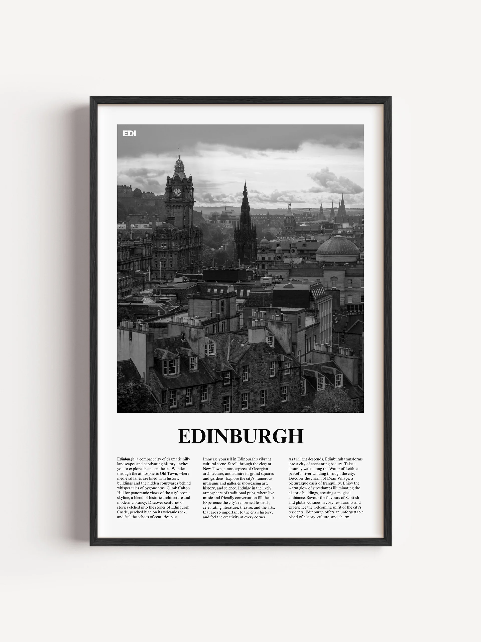 Edinburgh 02 Newspaper Poster | Framed product image (9)