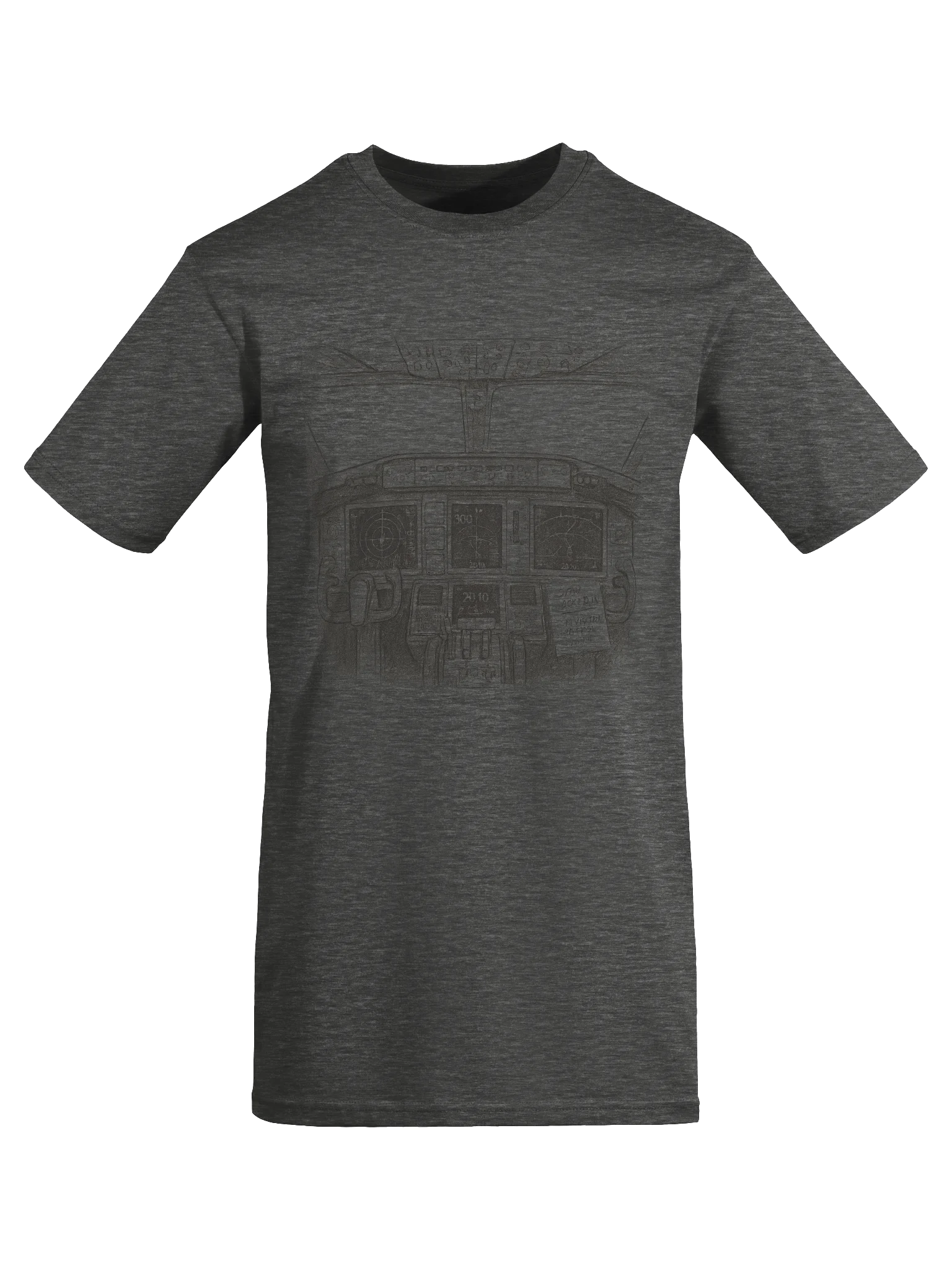 FLIGHT MODE- Washed Cockpit Tee (Charcoal Heather | Cotton Heritage Premium) product image (6)