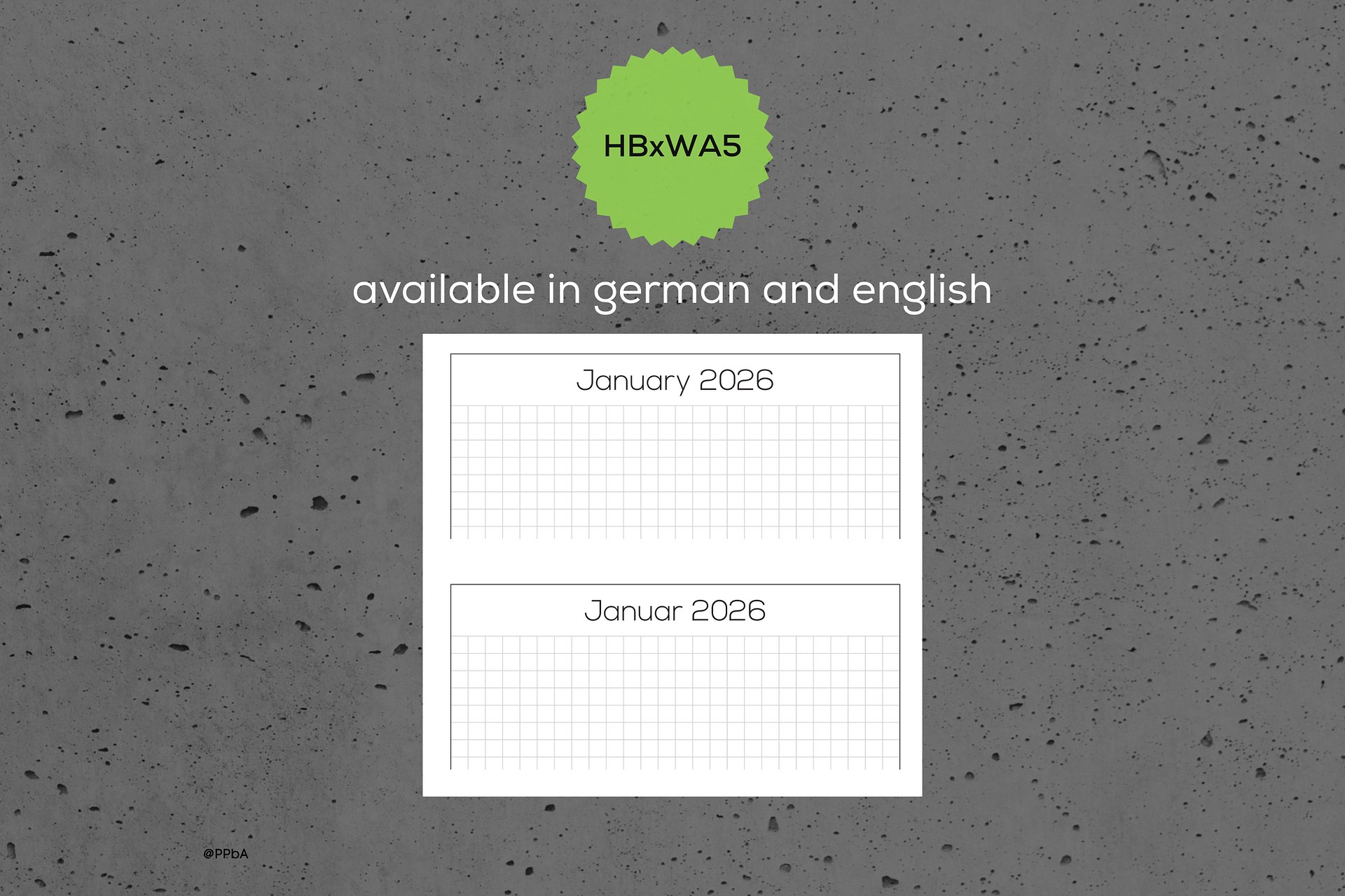 monthly note pages - HBxWA5 - 2026 (1.11) product image (3)
