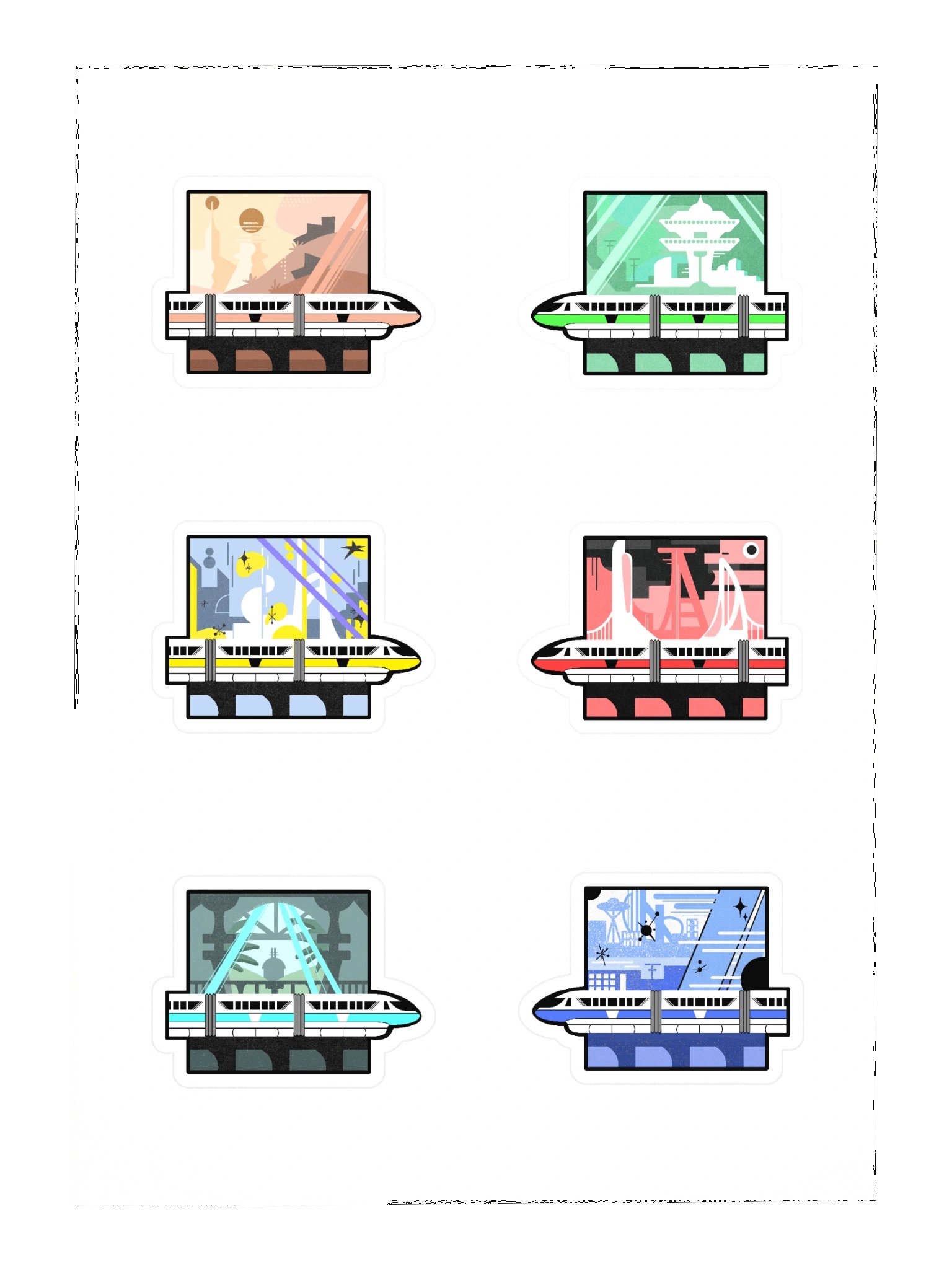 Monorail Sticker Pack #1 product image (3)