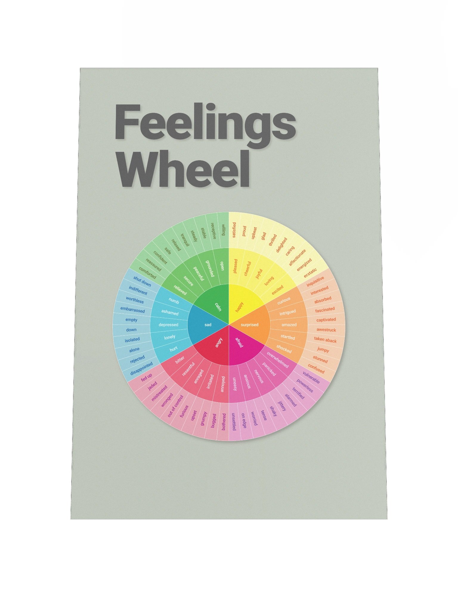 Feelings Wheel poster (vibrant) product image (1)