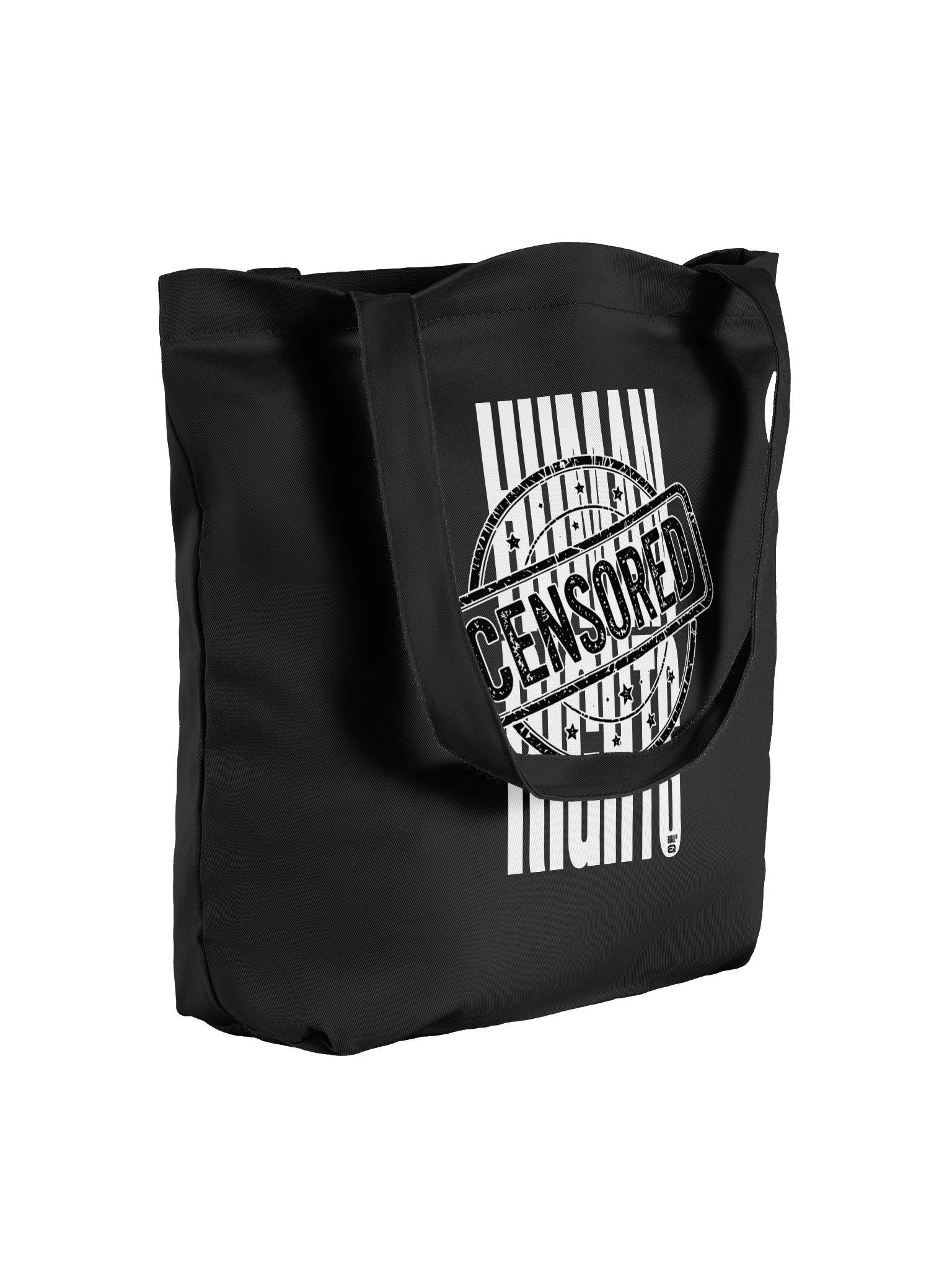 EQALL® Essentials Censored Human Rights ECO Tote-Bag_Black / White product image (3)