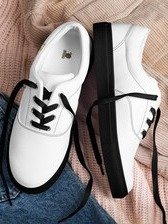 LM Origin™ Relic White Sneakers | Unisex Canvas Shoes product image (5)