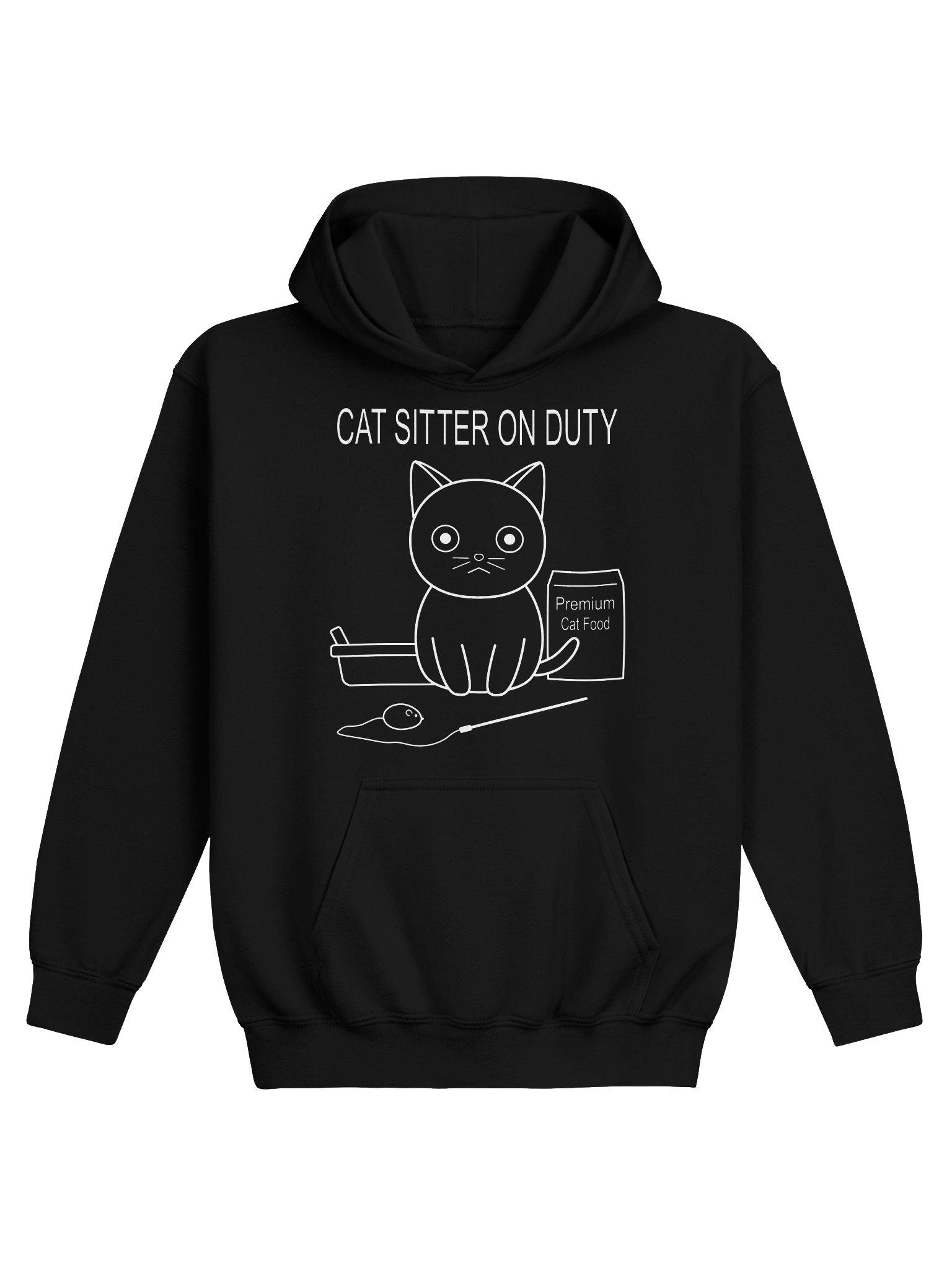Cat Sitter on Duty - Unisex Youth Hoodie product image (1)