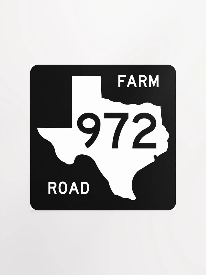 Texas Farm Road Sign FM 972 Poster product image (1)