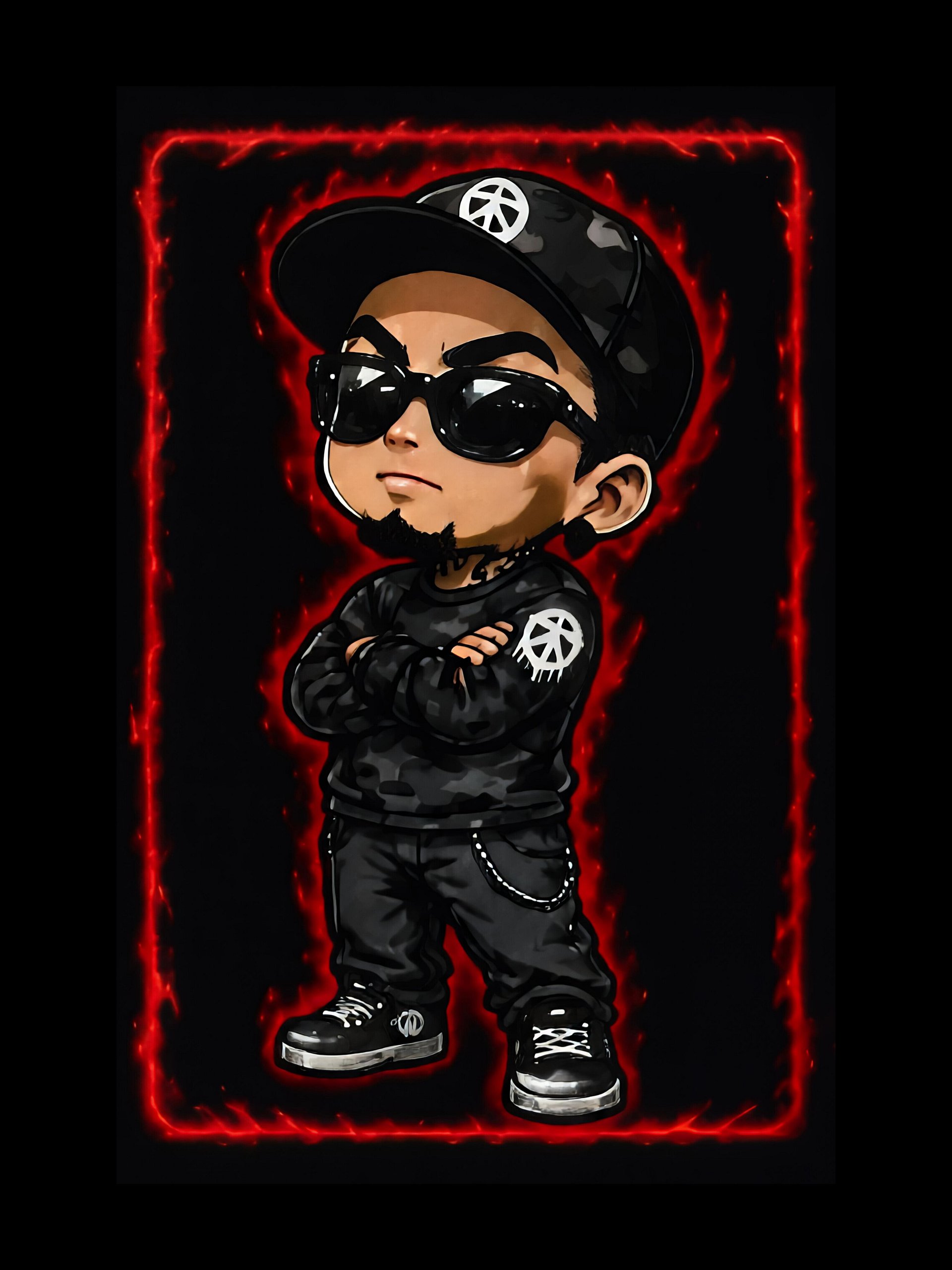 Chibi OIB1 Red Aura Wallpaper product image (1)