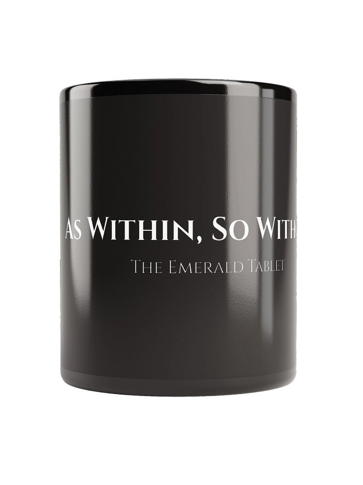 "As Within, So Without" Black Mug | The Emerald Tablet product image (3)