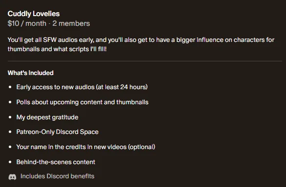 Gifted Patreon Subscriptions product image (1)
