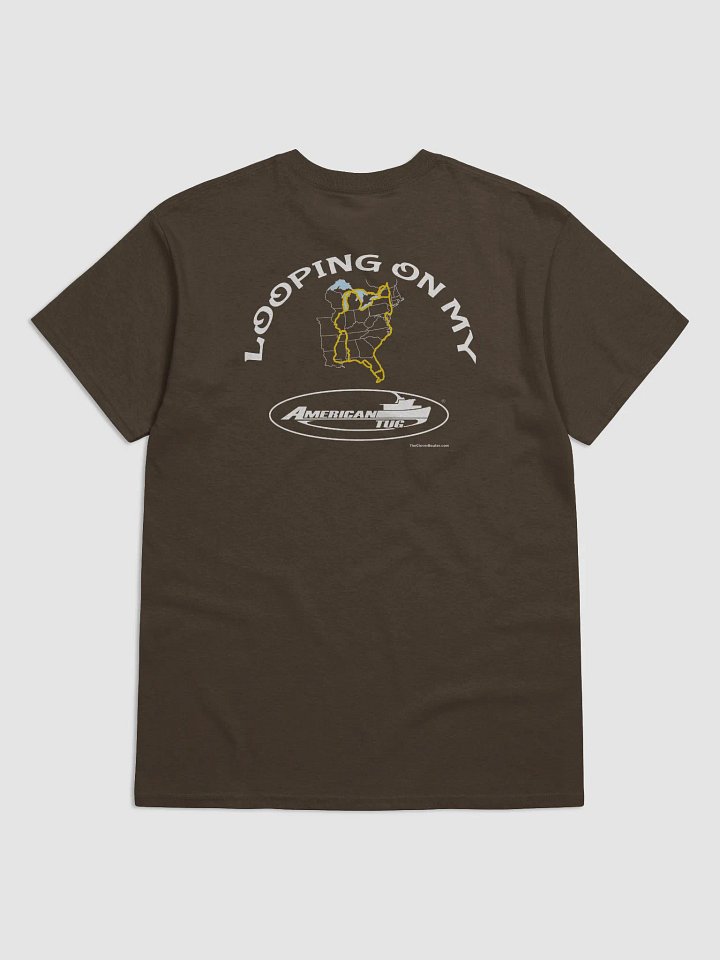 Looping On My Nordic Tug - T-Shirt - Dark Shirt w/White Logo product image (1)