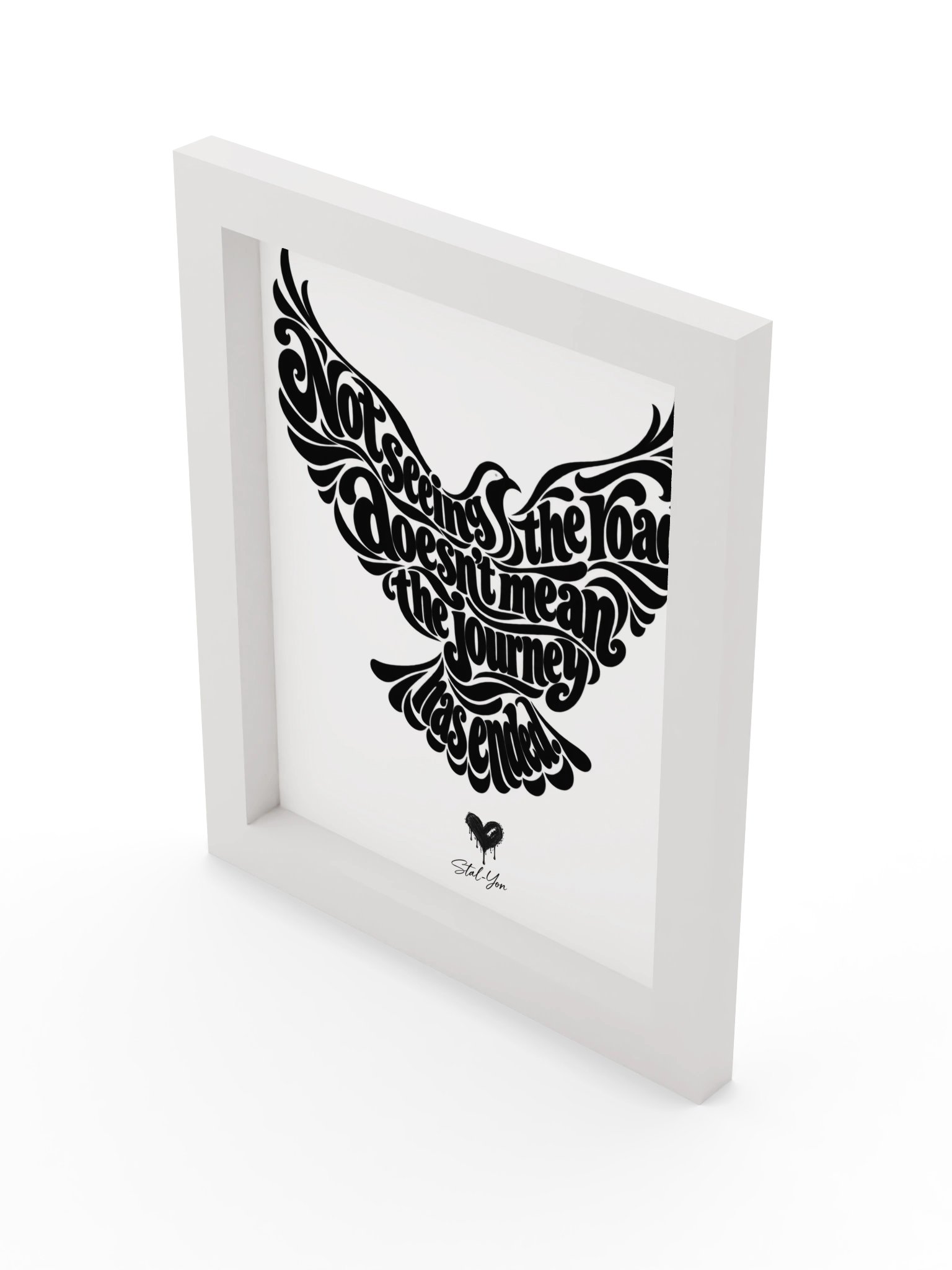 Faith Takes Flight — Eternal Love Wall Art - Black on White product image (3)