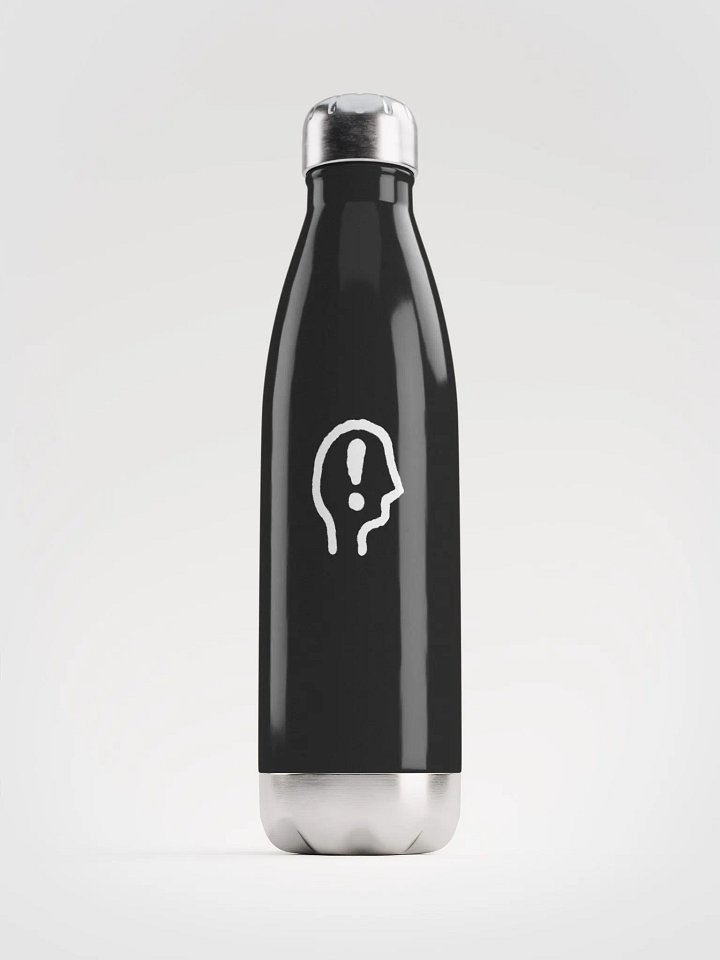 EXCLAIMING MENTALLY (white design) stainless steel water bottle product image (2)