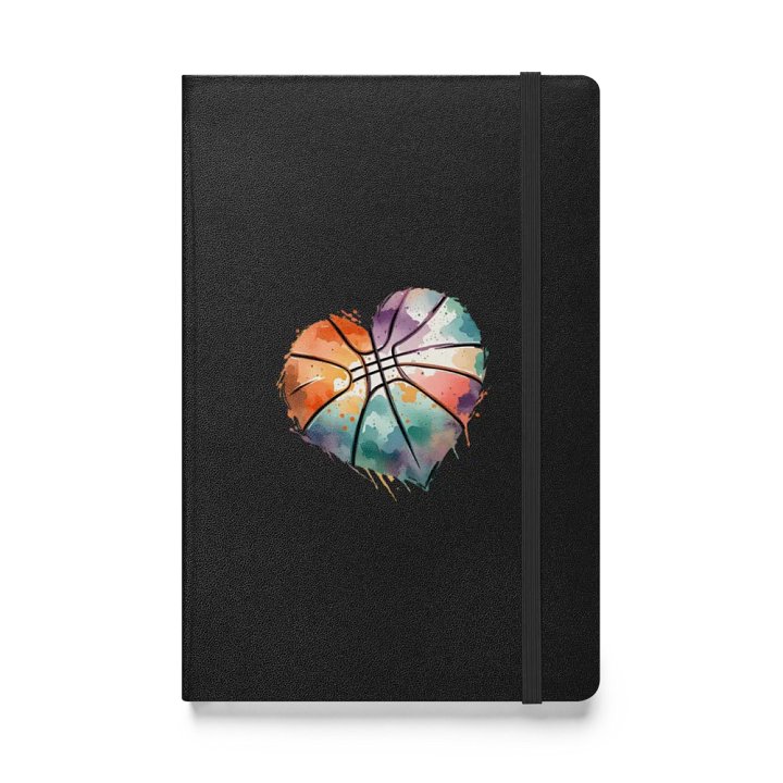 Heart Pastel Basketball Heartfelt Hoops Hardcover Notebook product image (1)