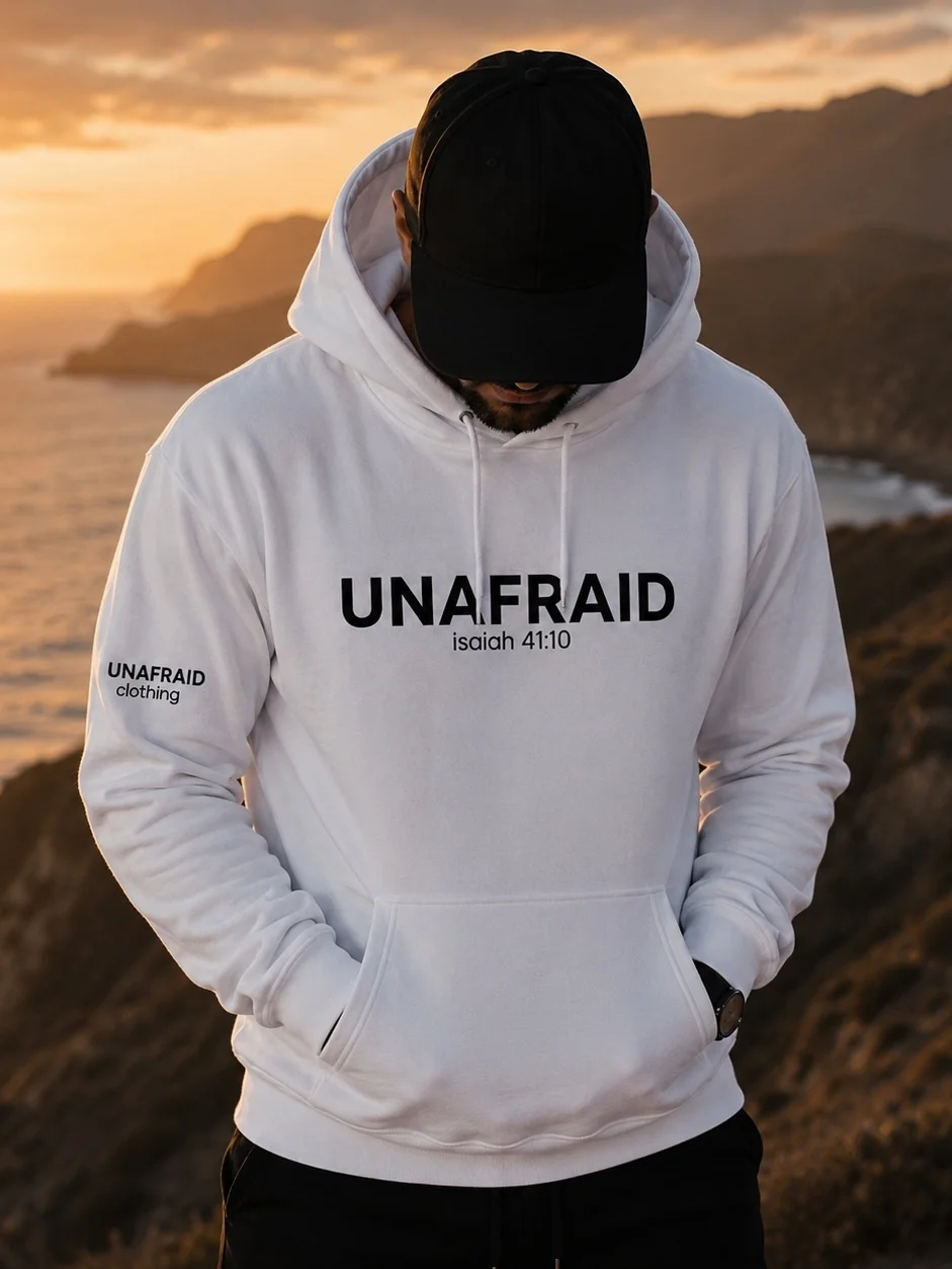 UNAFRAID White OG Hoodie product image (1)