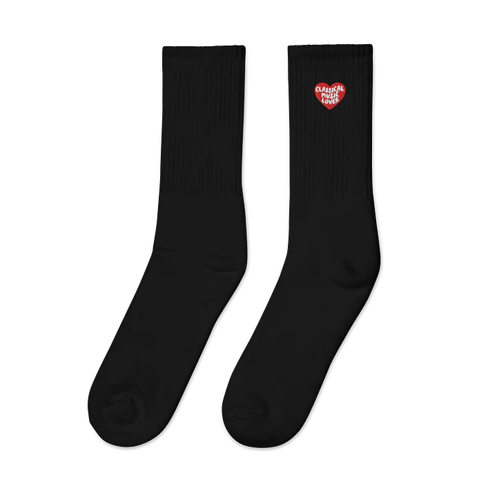 Embroidered Heart Socks – Red product image (2)