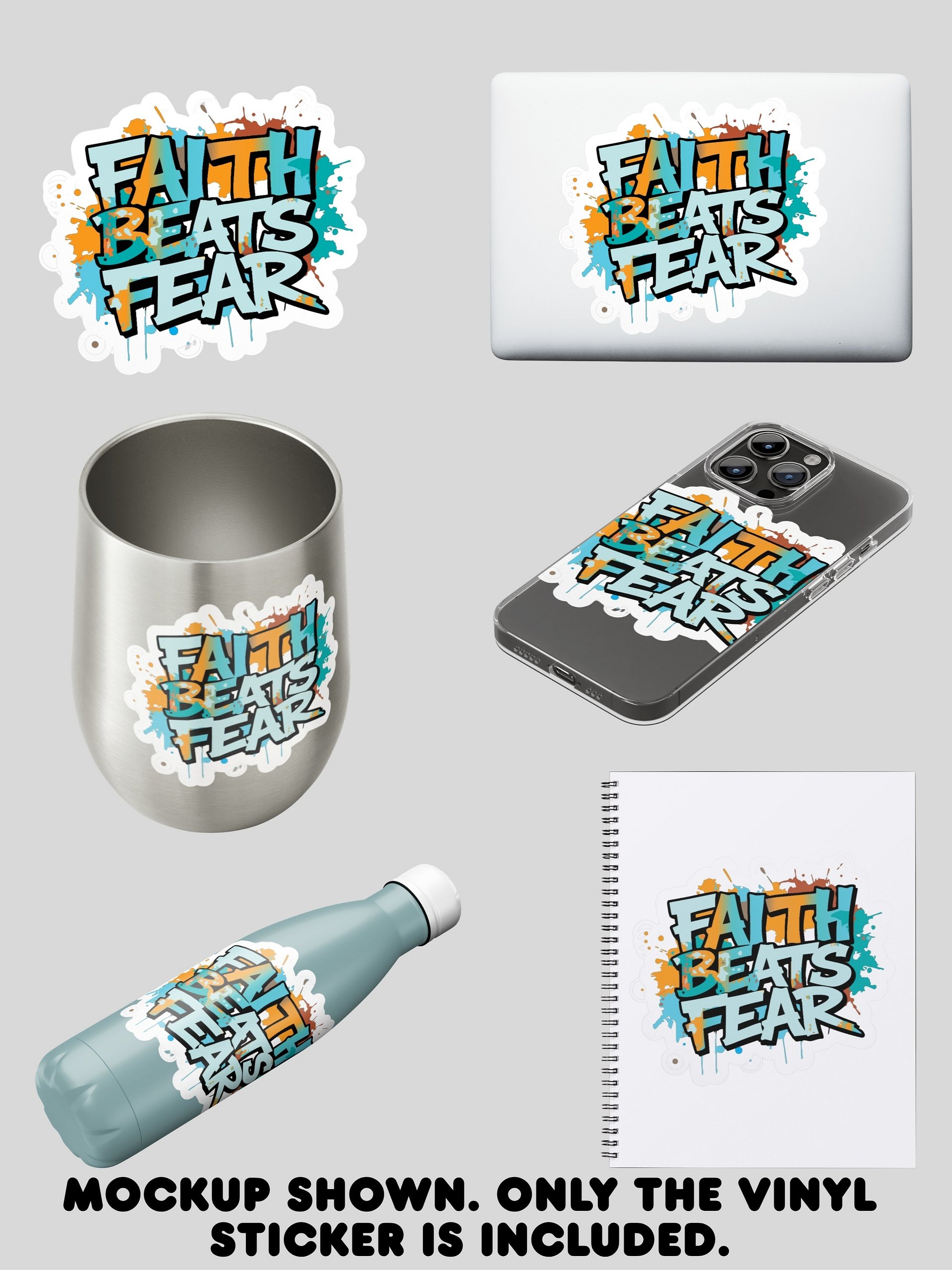 Faith Beats Fear Vinyl Sticker product image (17)