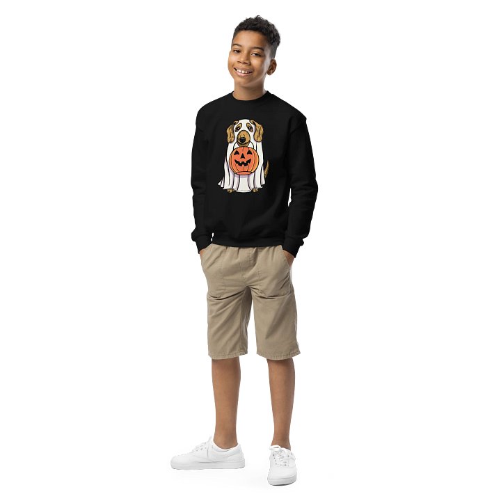 Halloween Longhaired Dachshund(Fawn) Youth Sweatshirt product image (2)