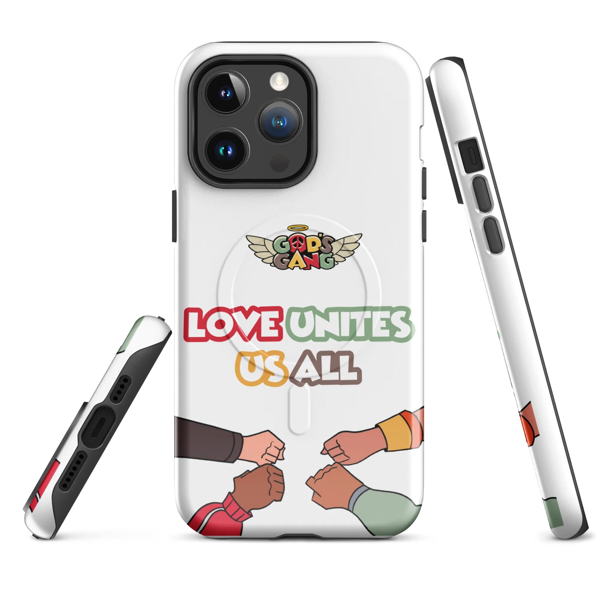 Love Unites Us All | God’s Gang iPhone Case (MagSafe) product image (1)