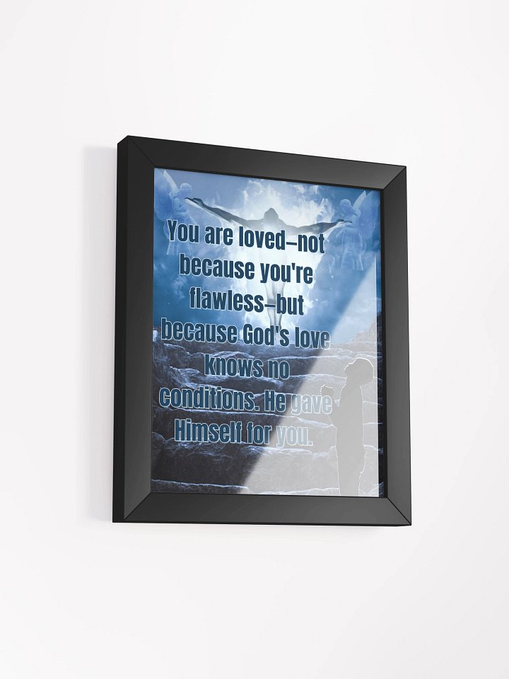 Christian Wall Decor | Framed Scripture Poster in Black, White, Natural | Multiple Sizes product image (2)