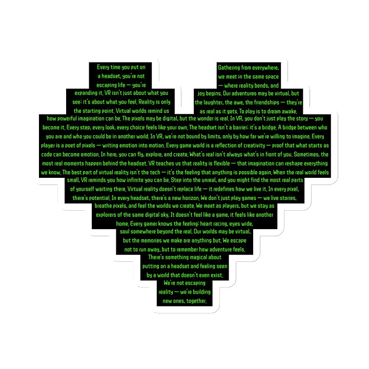 We Love VR Magnet Pixel Heart Die-Cut Magnet product image (1)