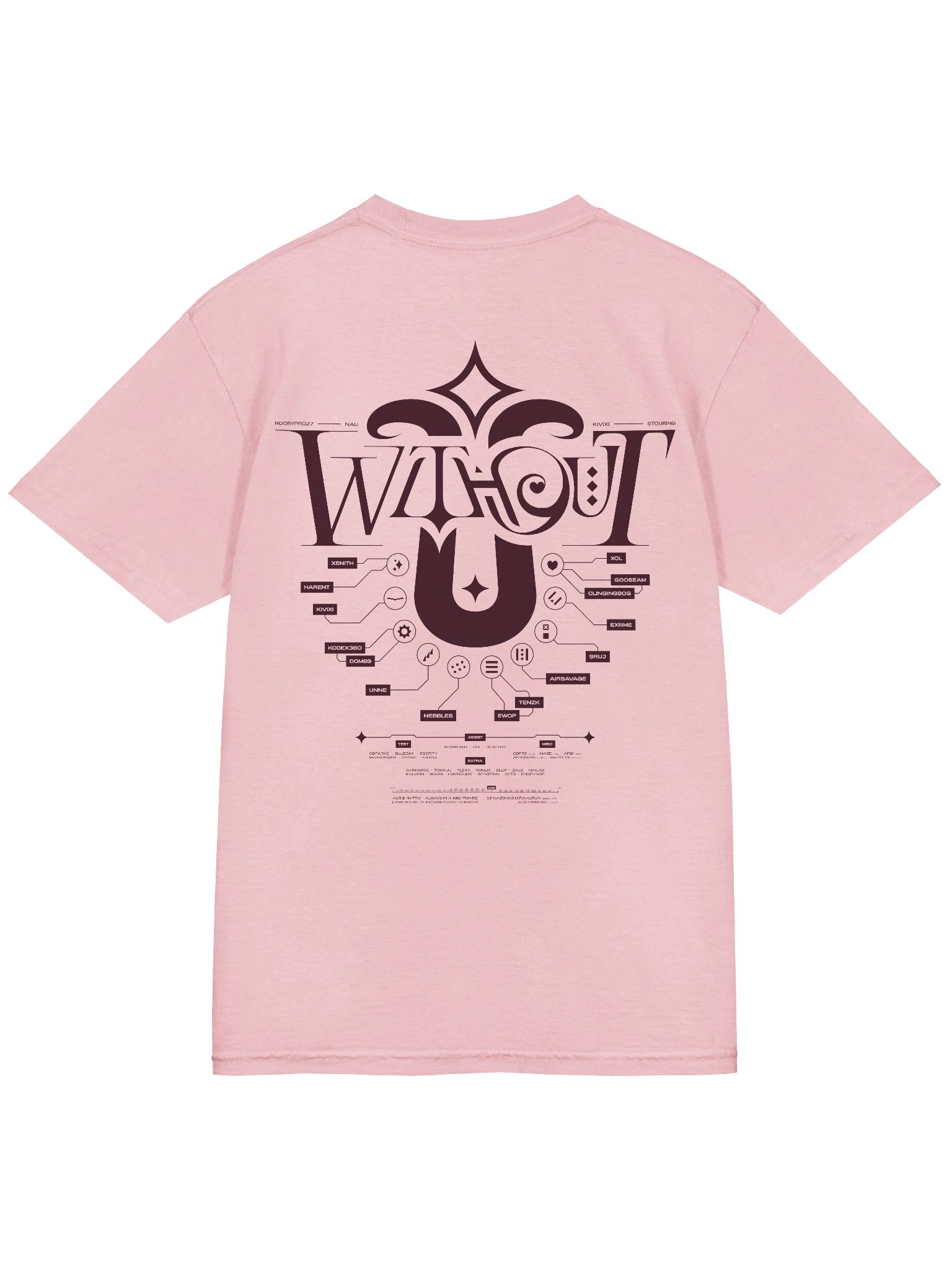 W/O U Maroon/Pink Shirt product image (4)