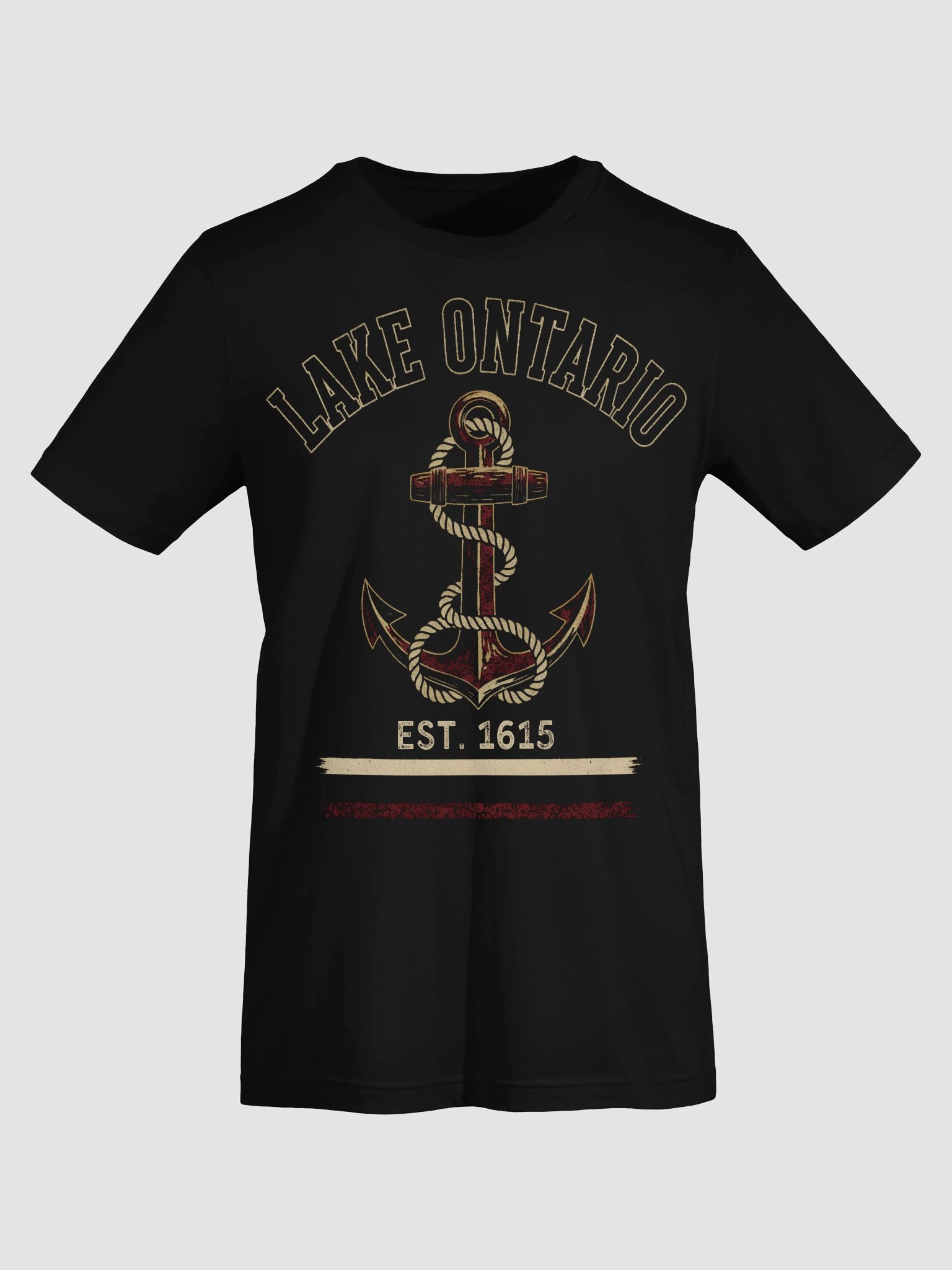 Lake Ontario EST 1656 Retro Anchor Souvenir Stripe for Men Women product image (47)